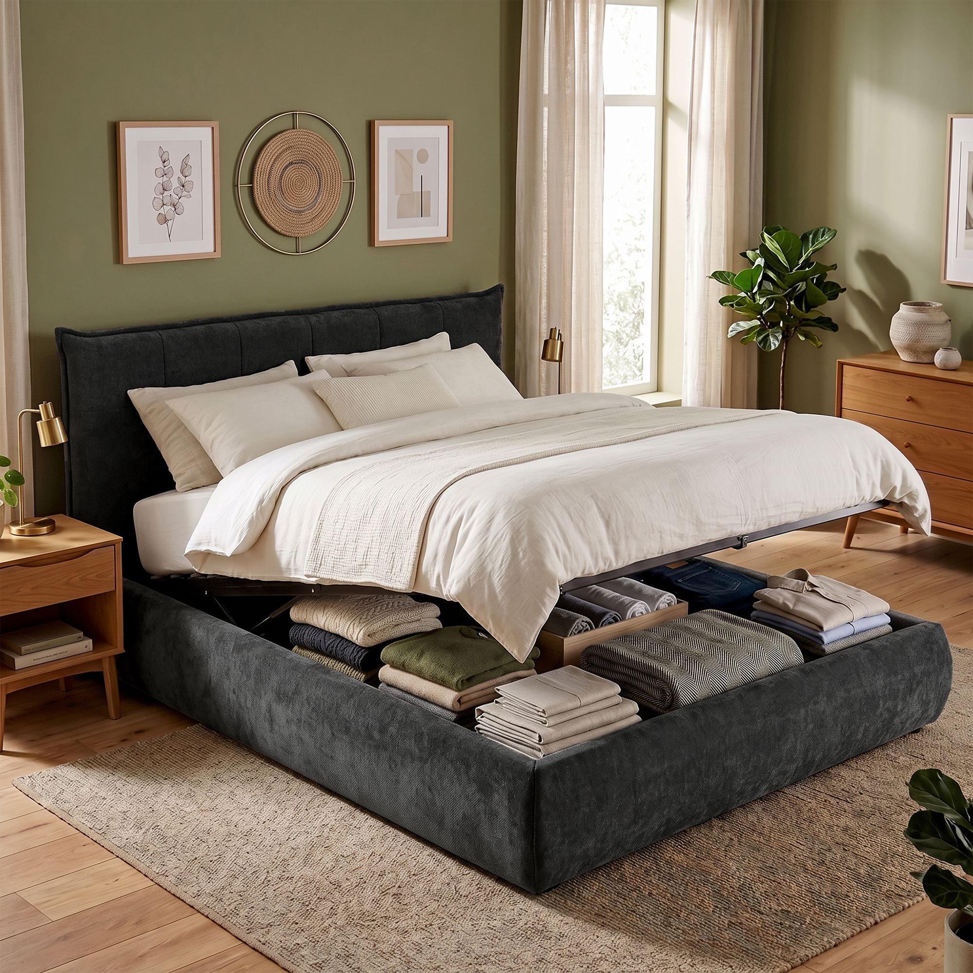 Bett Mirka 160 x 200 cm dunkelgrau