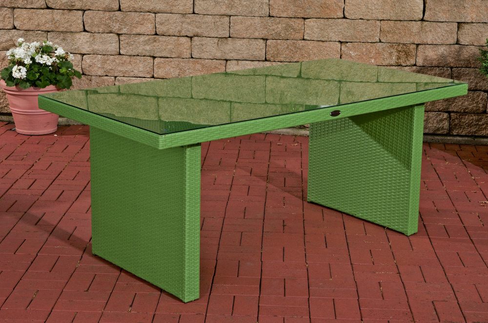 Polyrattan Tisch Avignon grün 180 cm