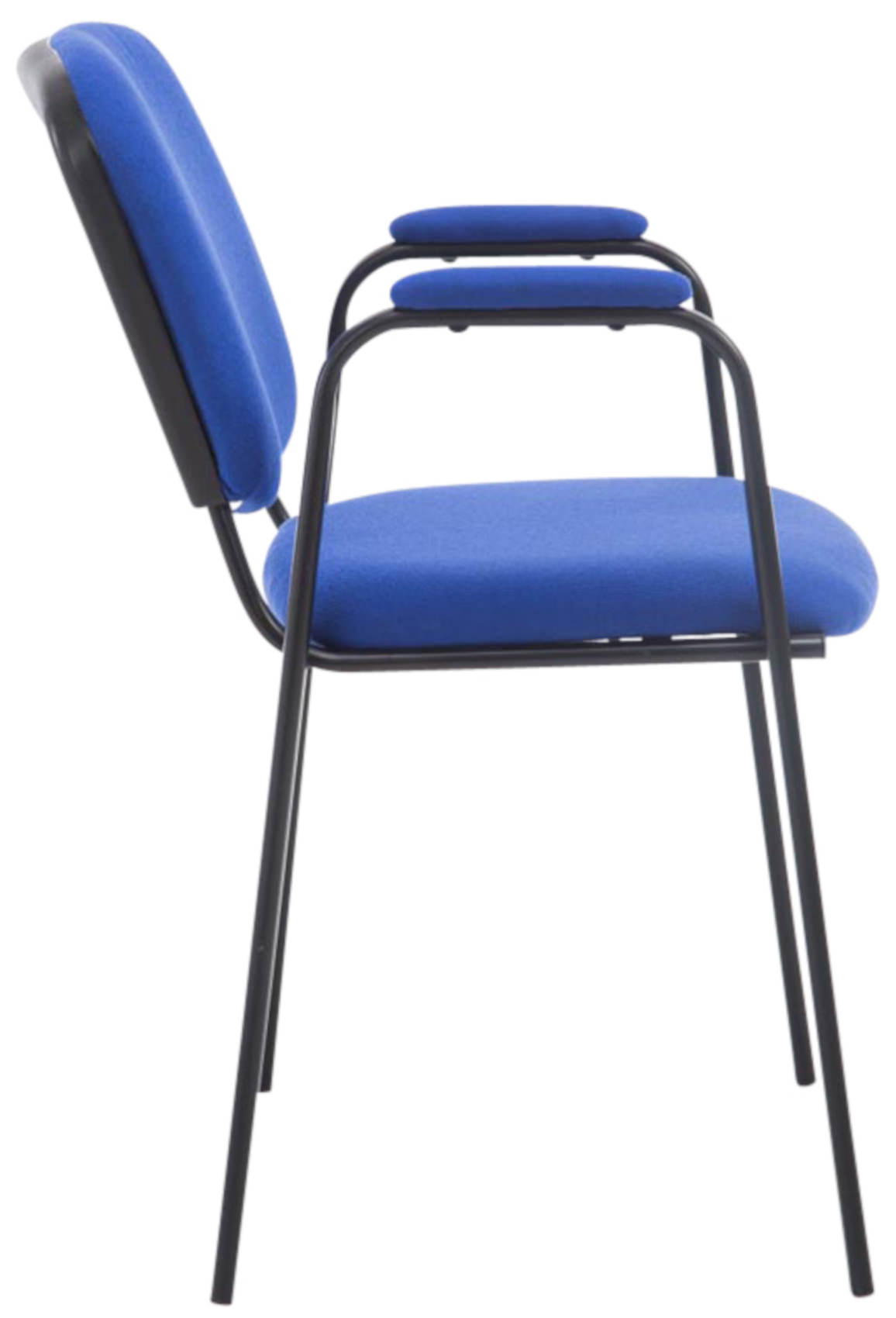 4er Set Besucherstühle Ken Pro Stoff blau