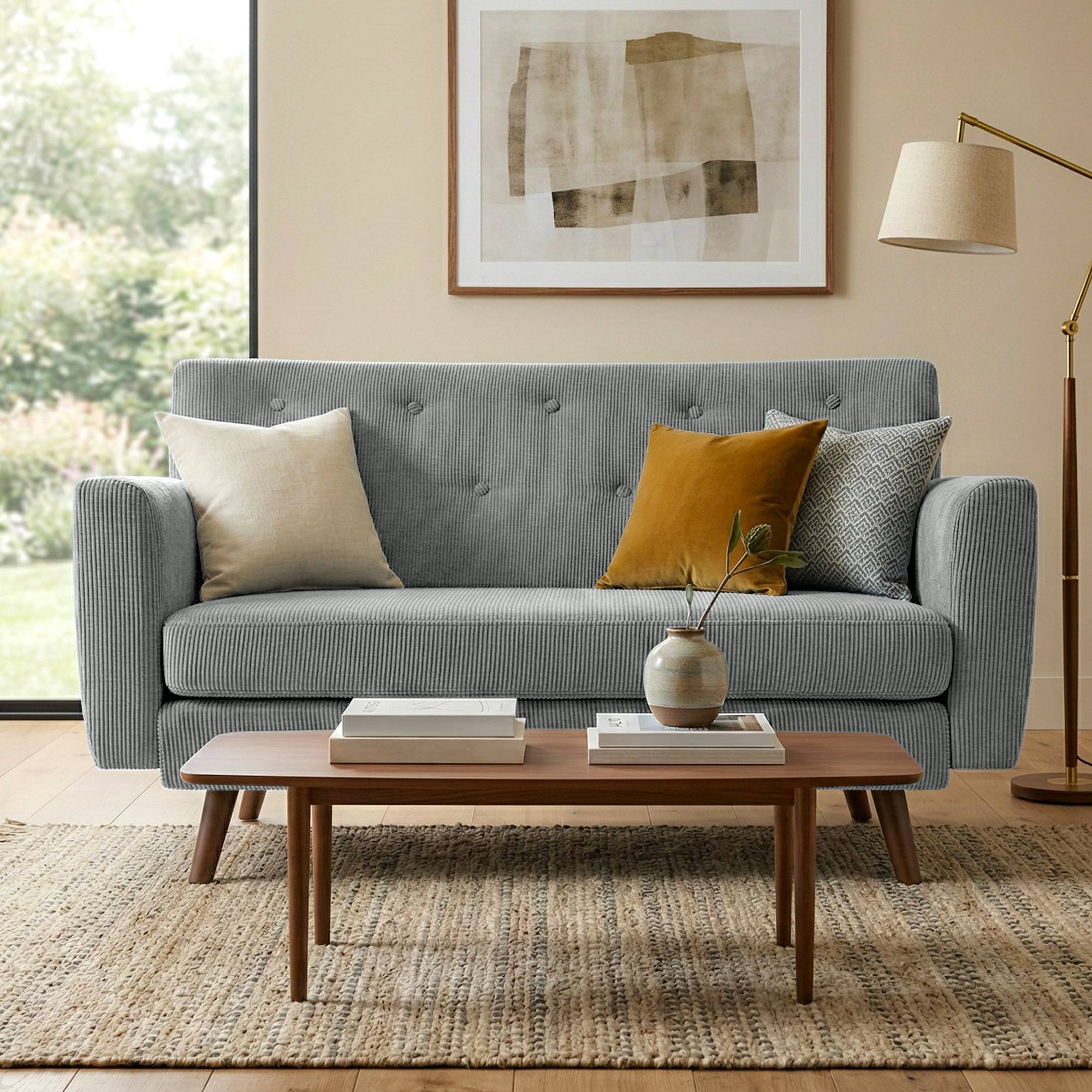 Sofa Kioni Cord grau