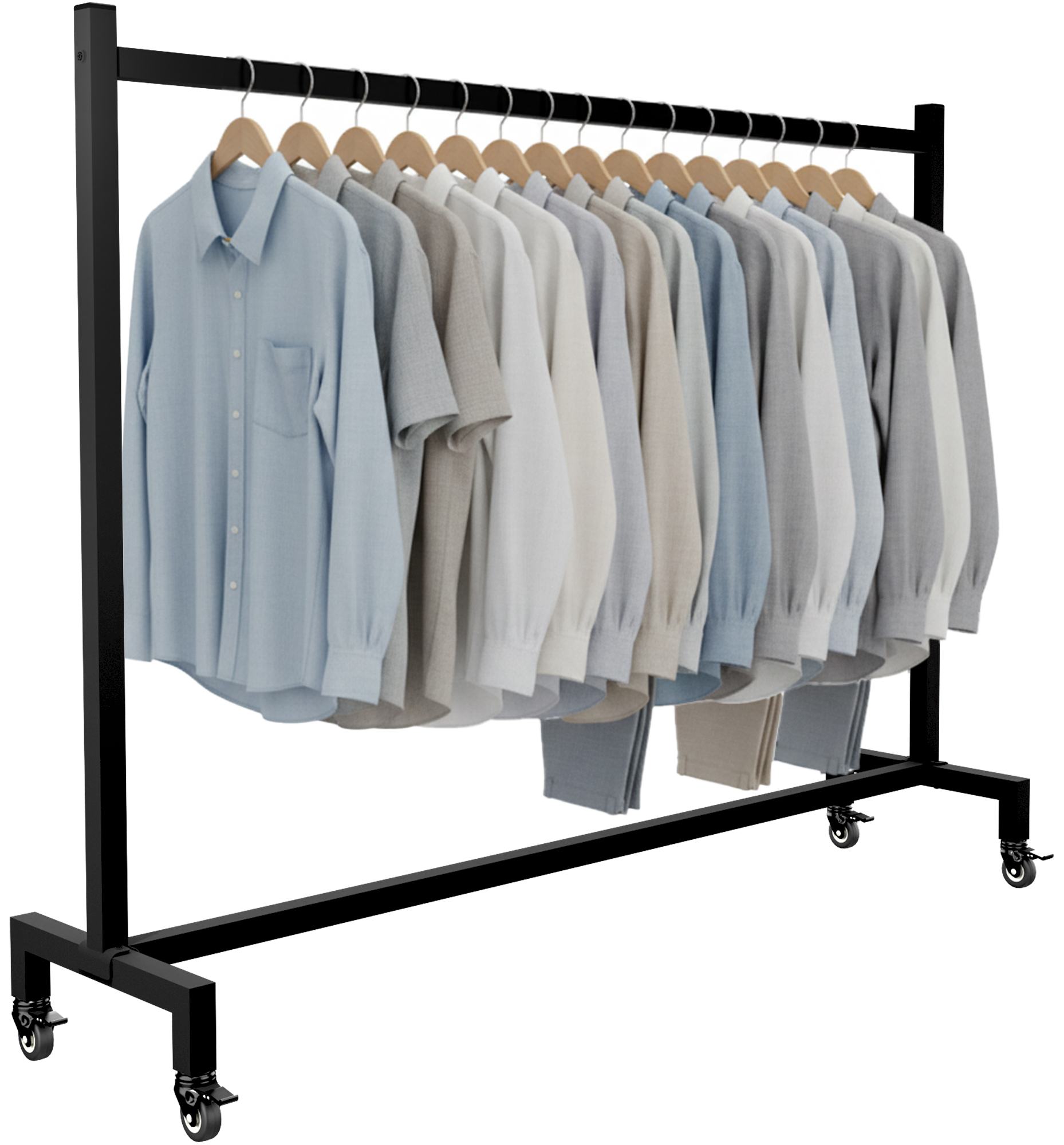Kleiderständer Gisborne schwarz 150x38x120