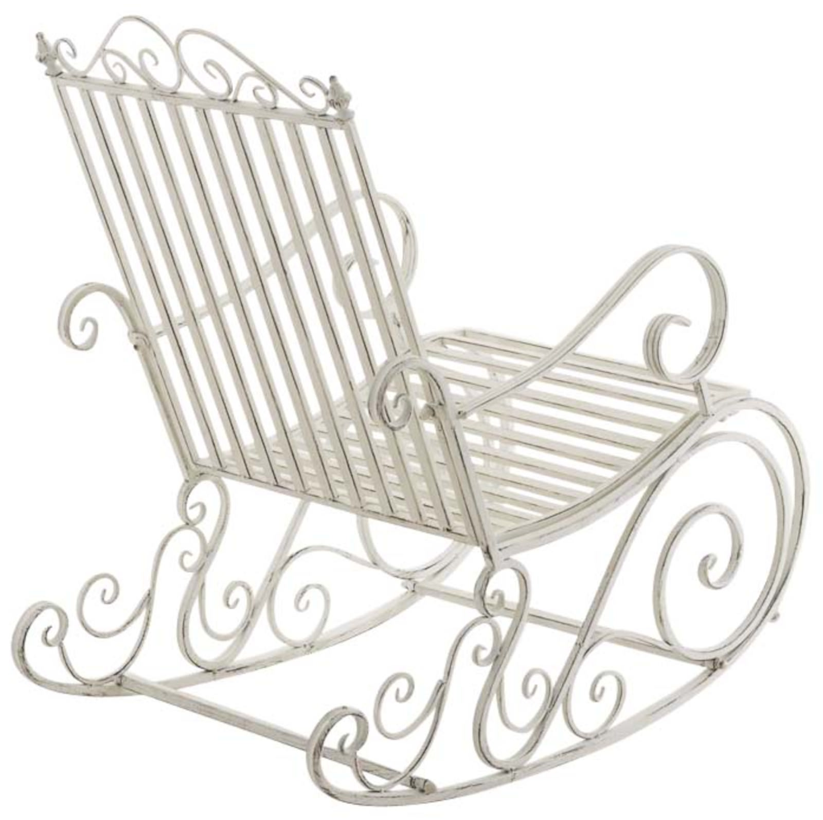 2er Set Schaukelstühle Smilla antik weiß