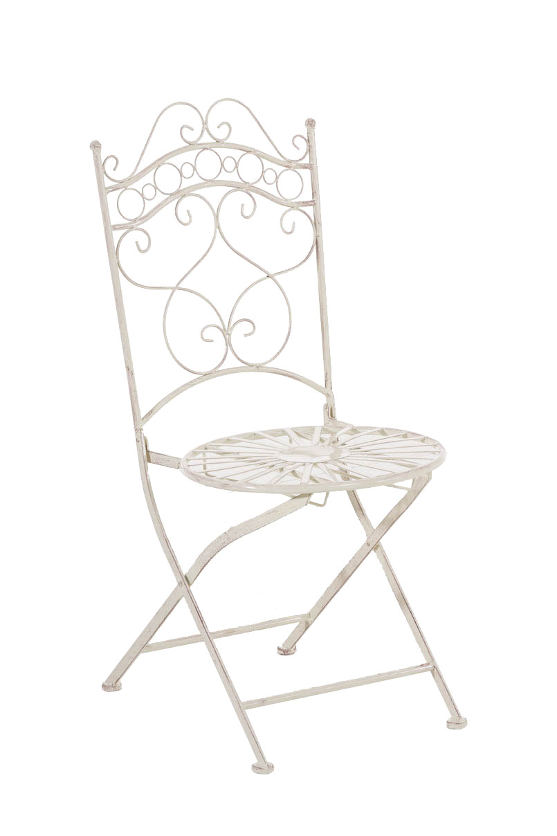 Eisen Gartenstuhl Indra antik-creme