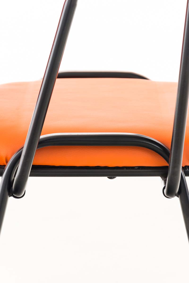 Stuhl Ken mit Klapptisch Kunstleder orange