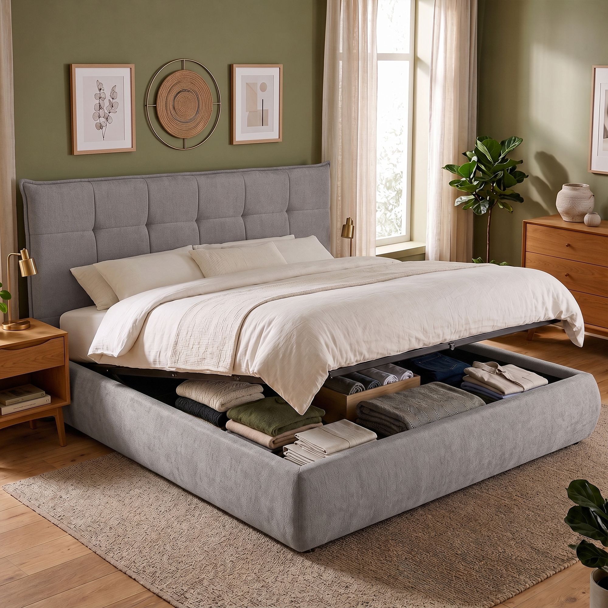 Bett Mirka 180 x 200 cm grau