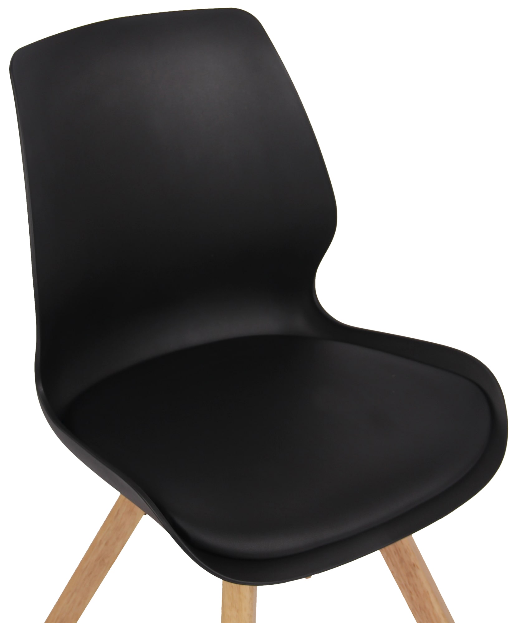 2er Set Stuhl Luna schwarz Kunststoff