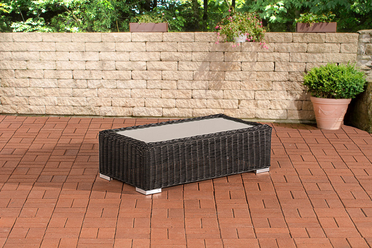 Polyrattan Lounge Tisch Madeira 110 x 60 schwarz