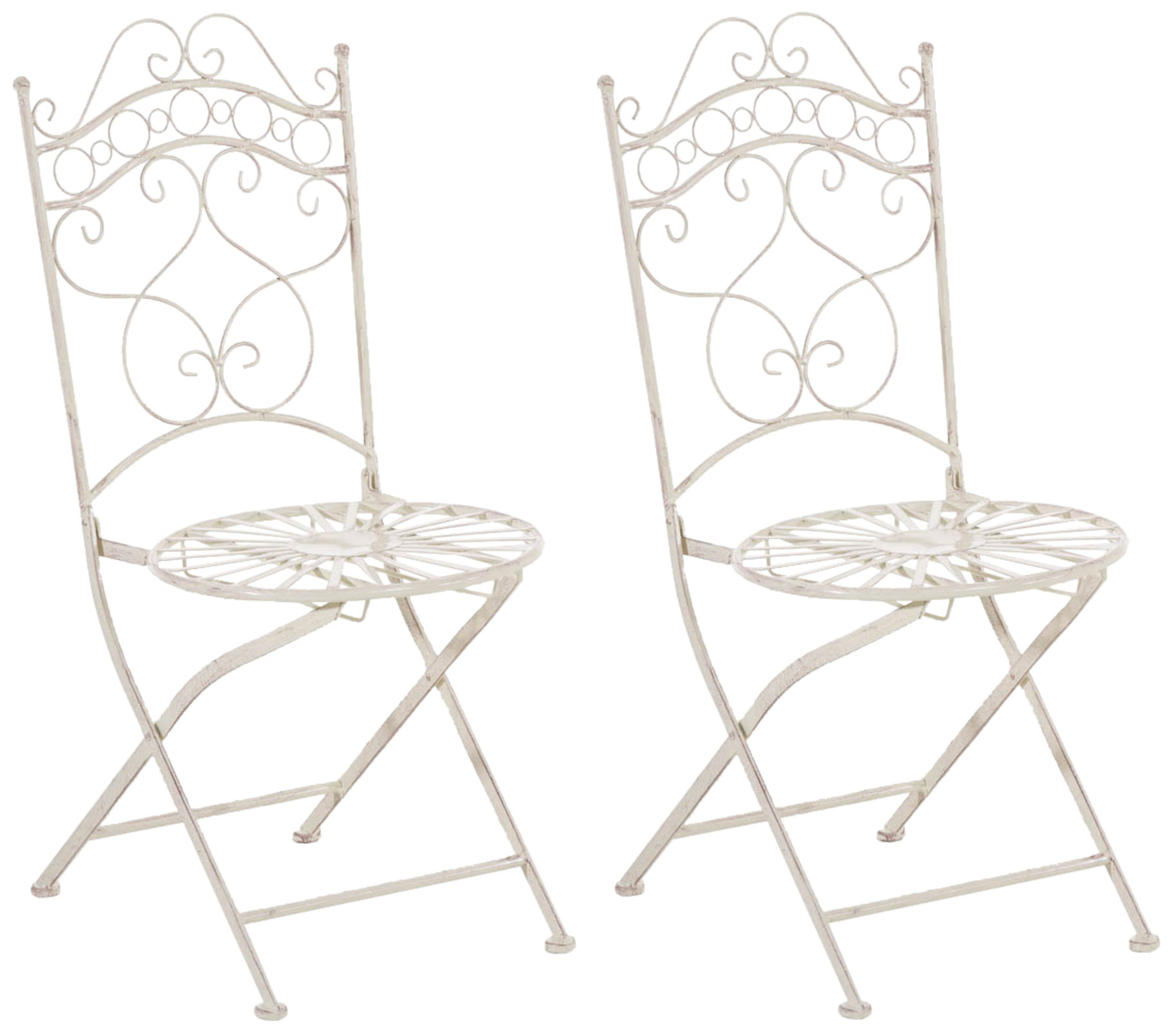 2er Set Stühle Indra antik-creme
