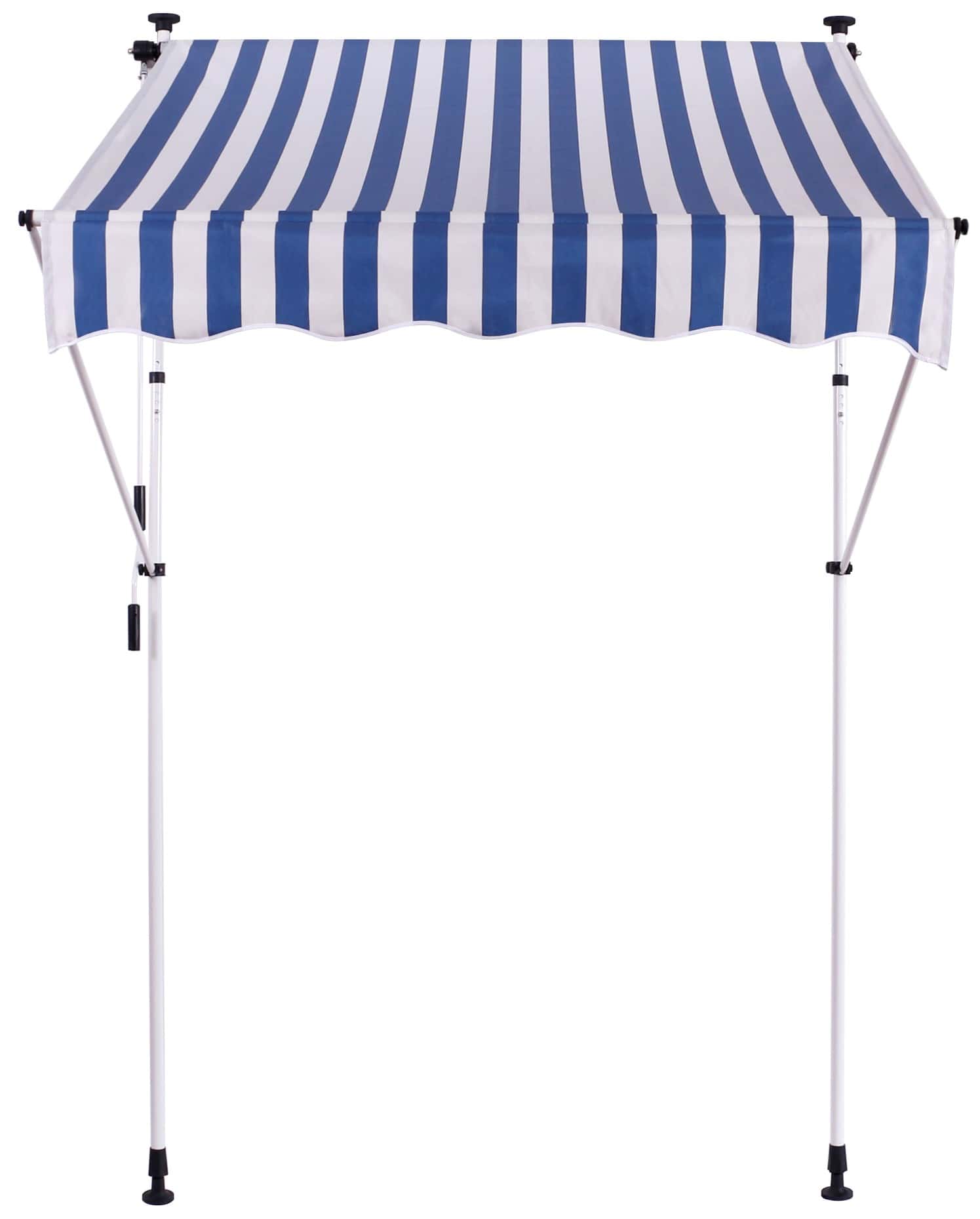 Klemm-Markise Westerly weiß/blau 350x120 cm