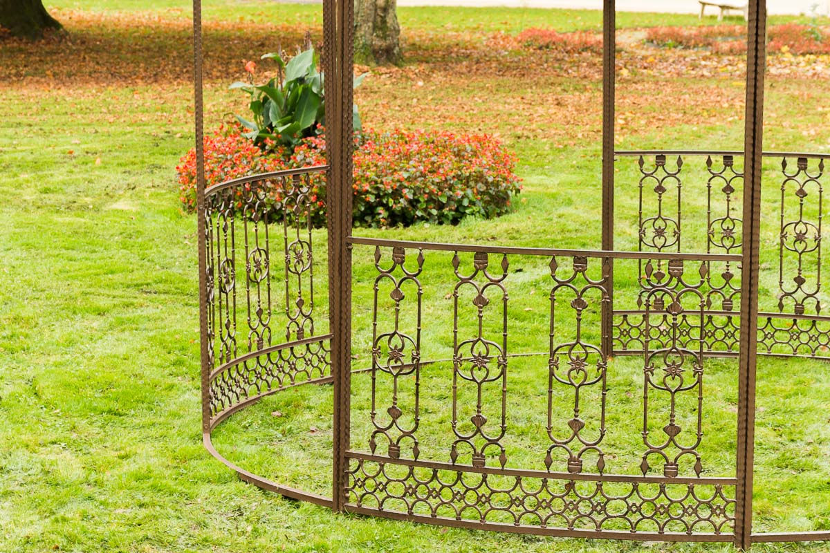Luxus Pavillon Romantik V2 rund 350 cm antik braun