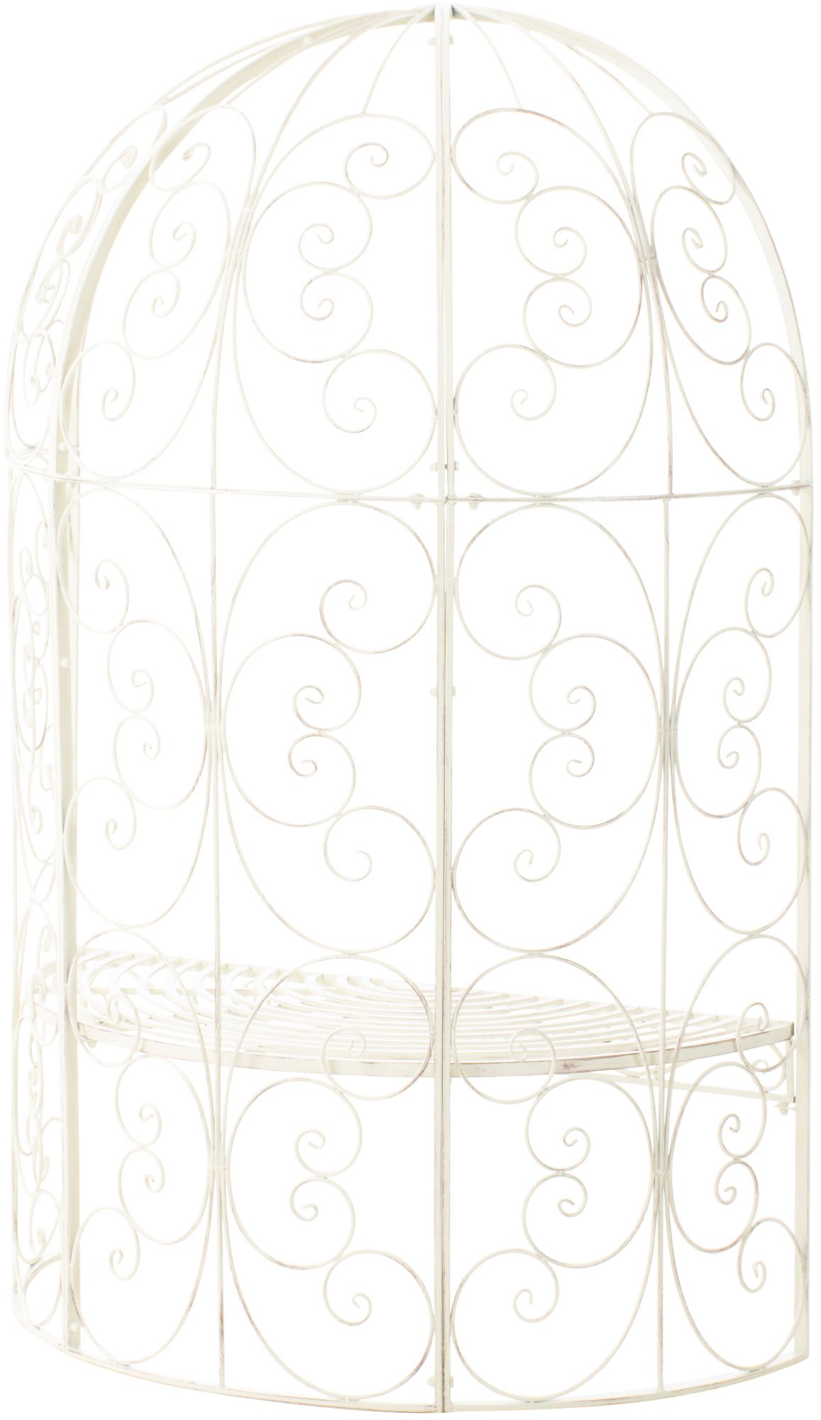 Halbpavillon Rosie mit Sitzbank antik-creme