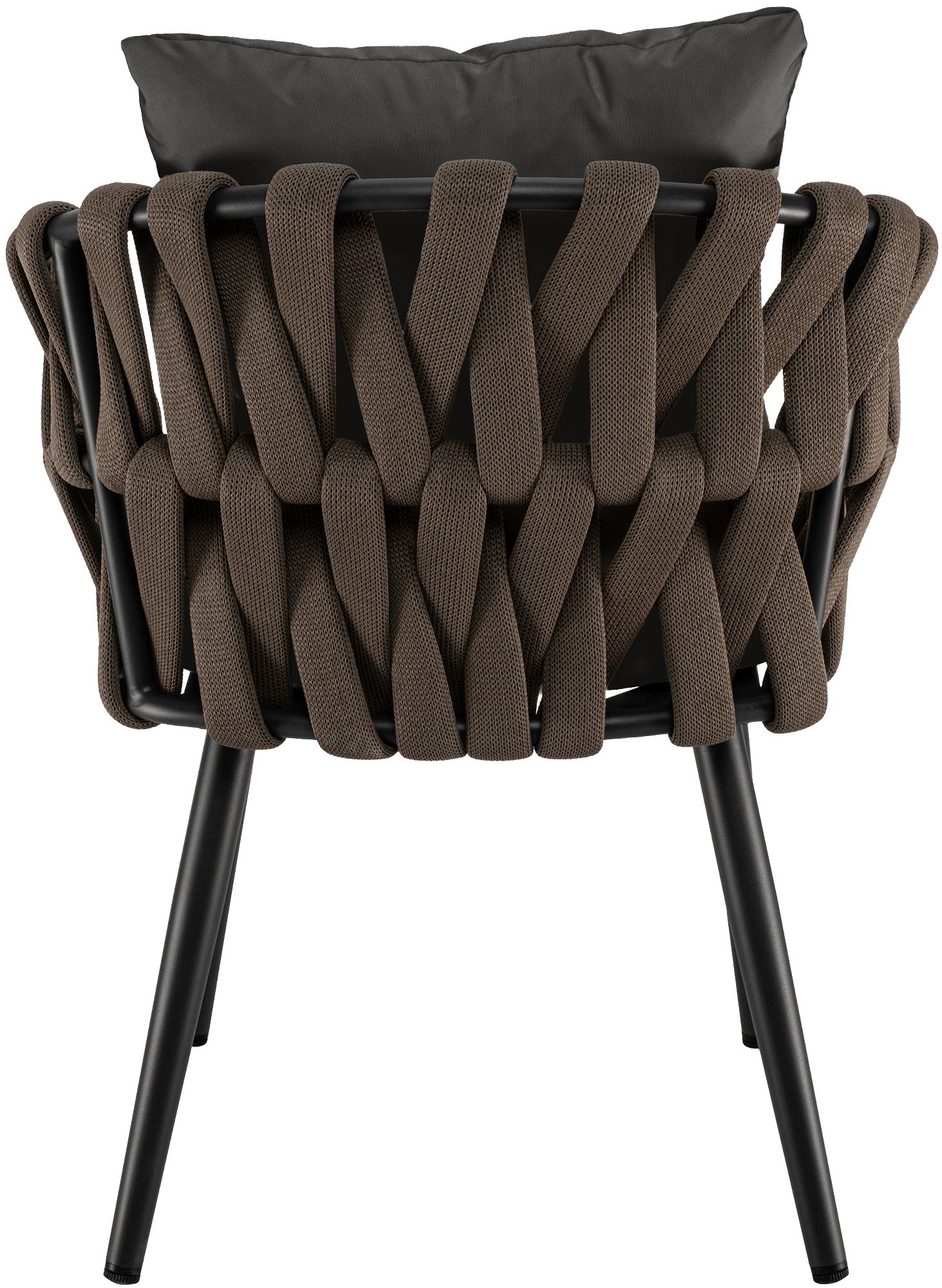 Gartensessel Naxos Taupe mit Sitzkissen anthrazit