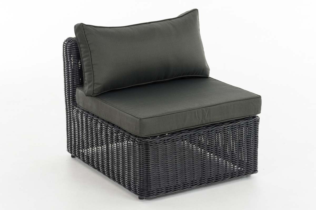 Mittel-Sofa Marbella 5mm schwarz anthrazit
