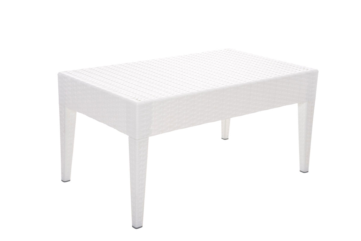 Garten Lounge Tisch Miami weiß 90 x 50 cm