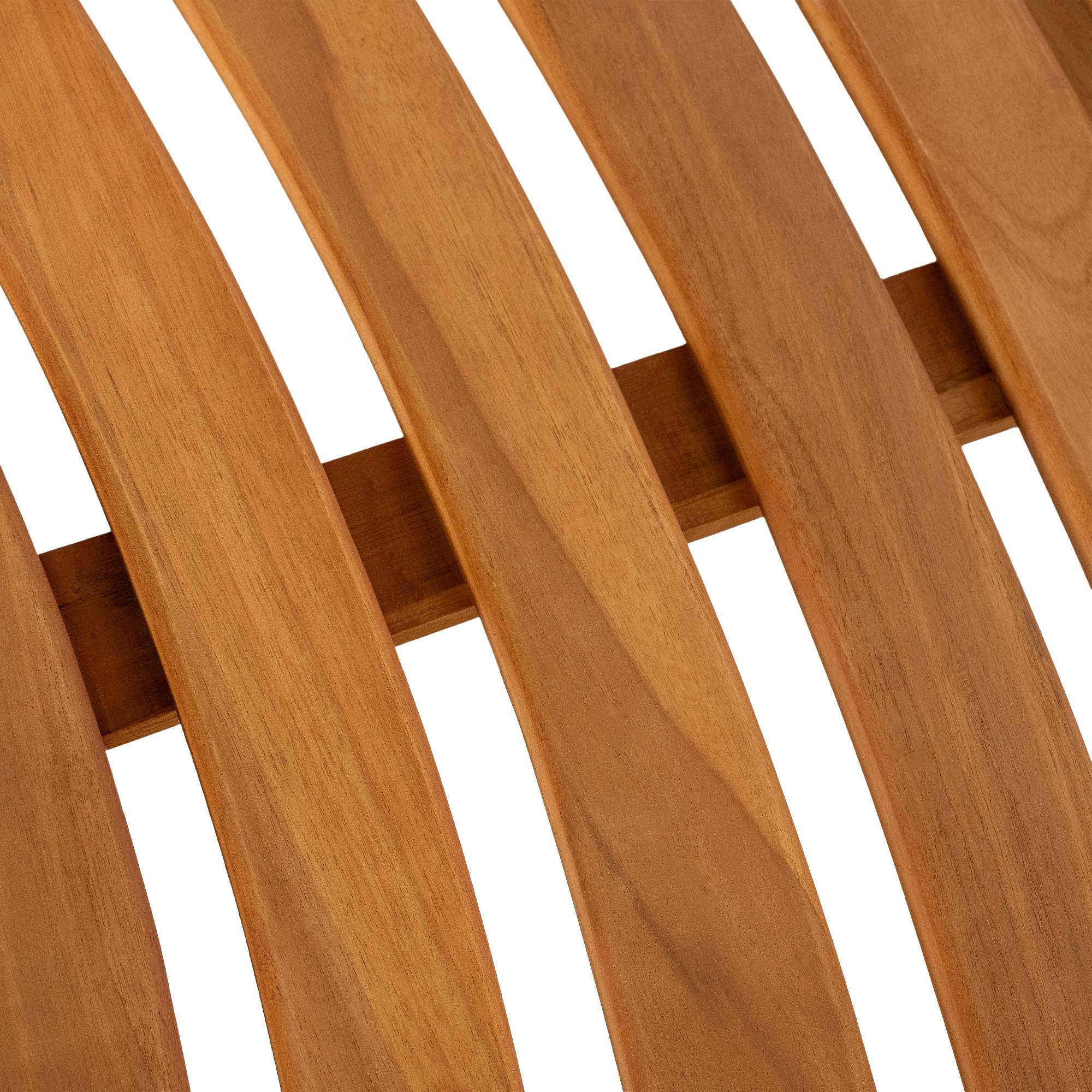 Baumbank Male halbrund ohne Rückenlehne 250 cm teak