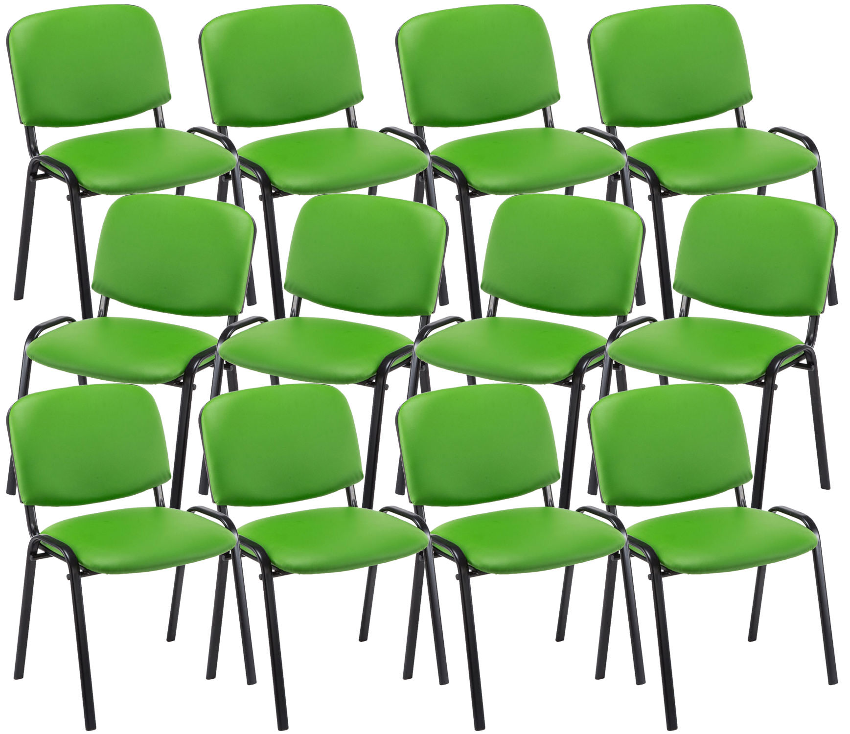 12er Set Besucherstuhl Ken Kunstleder