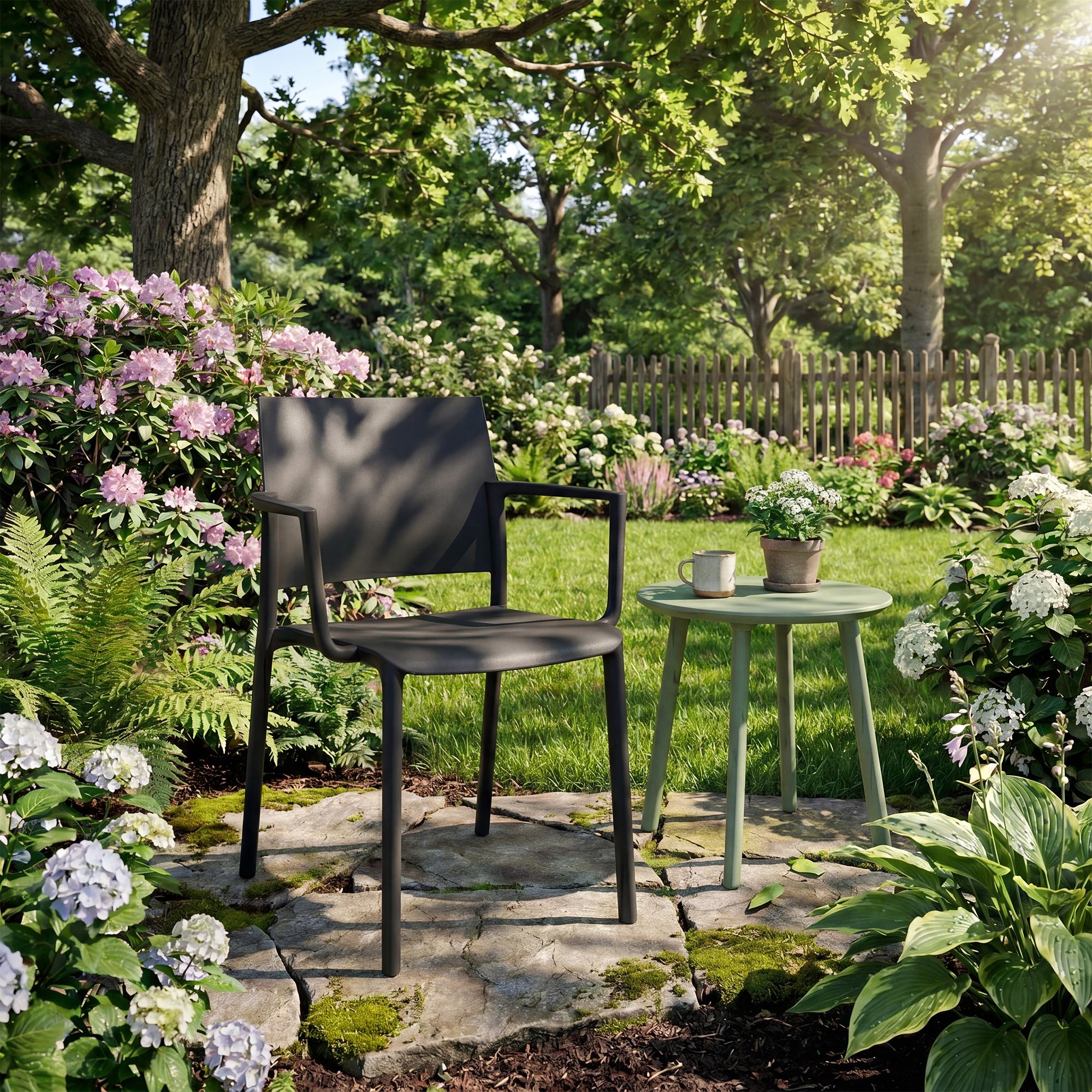Gartenstuhl Valtor schwarz