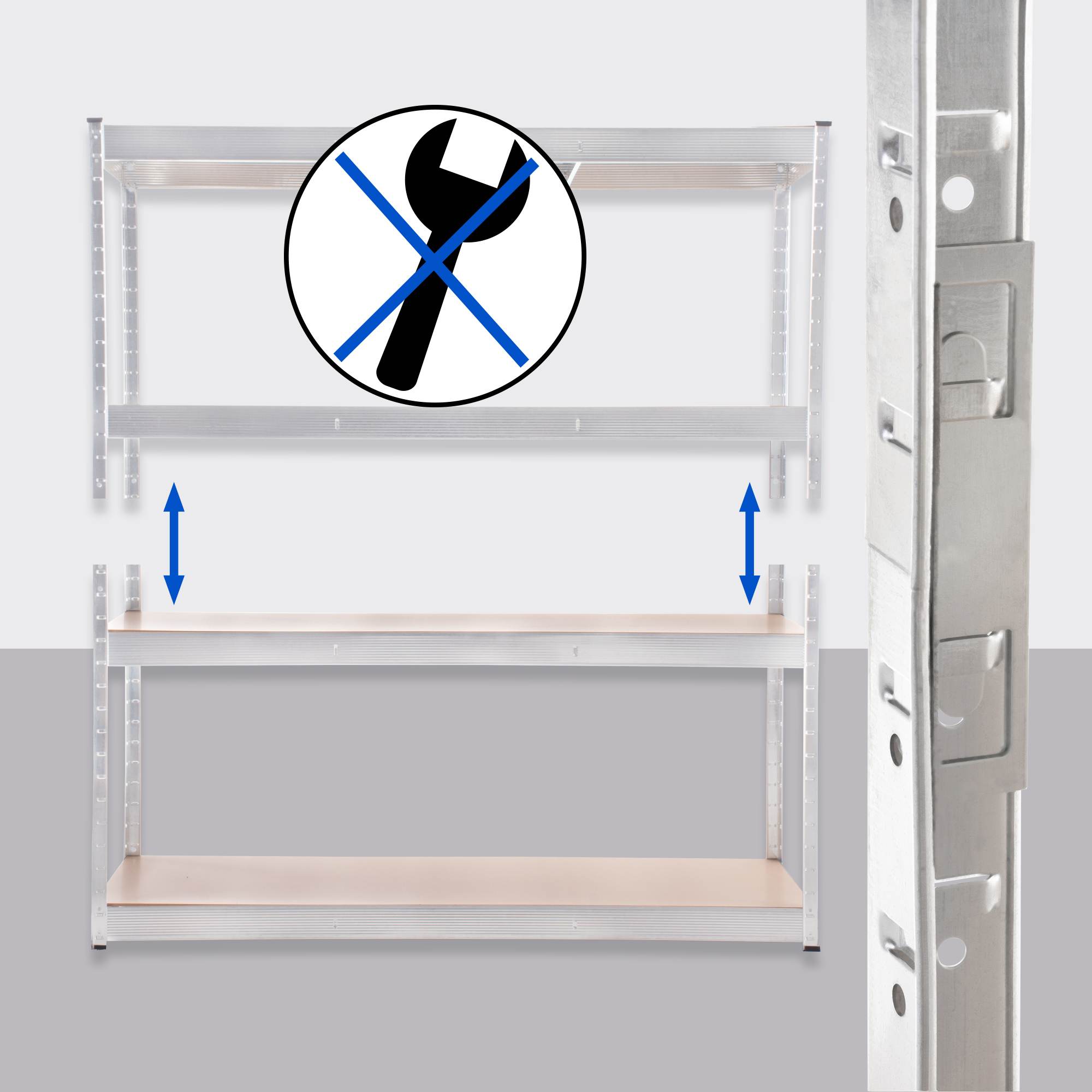 Lagerregal 160x60x180 cm weiß