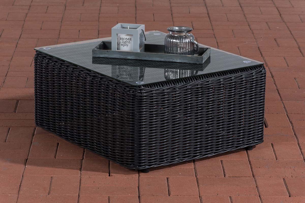 Polyrattan Sofa-Tisch Marbella 5mm schwarz