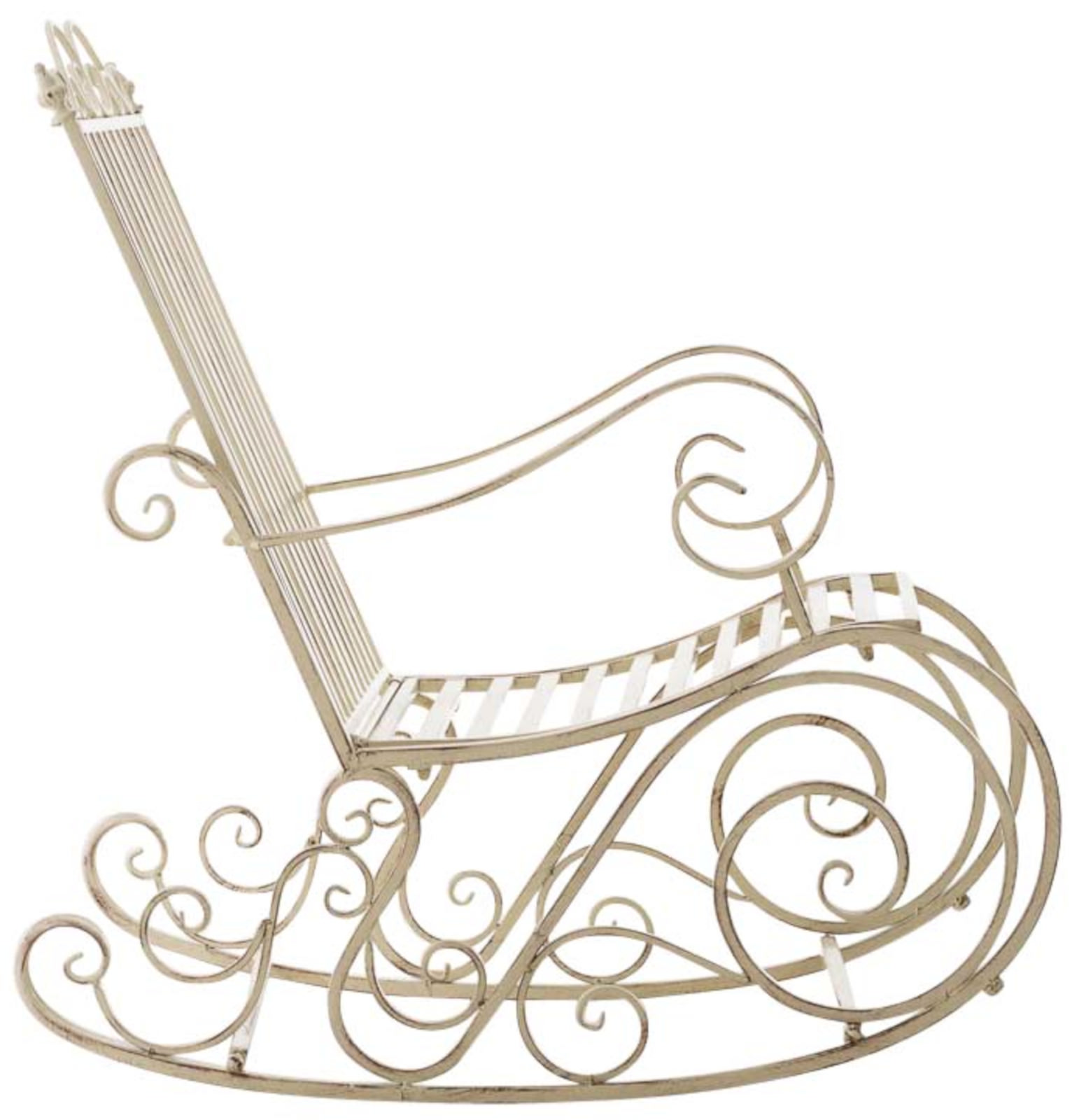 2er Set Schaukelstühle Smilla antik-creme