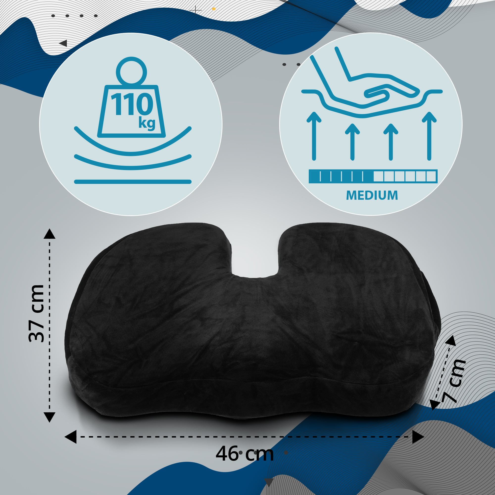 Ergonomisches Sitzkissen schwarz