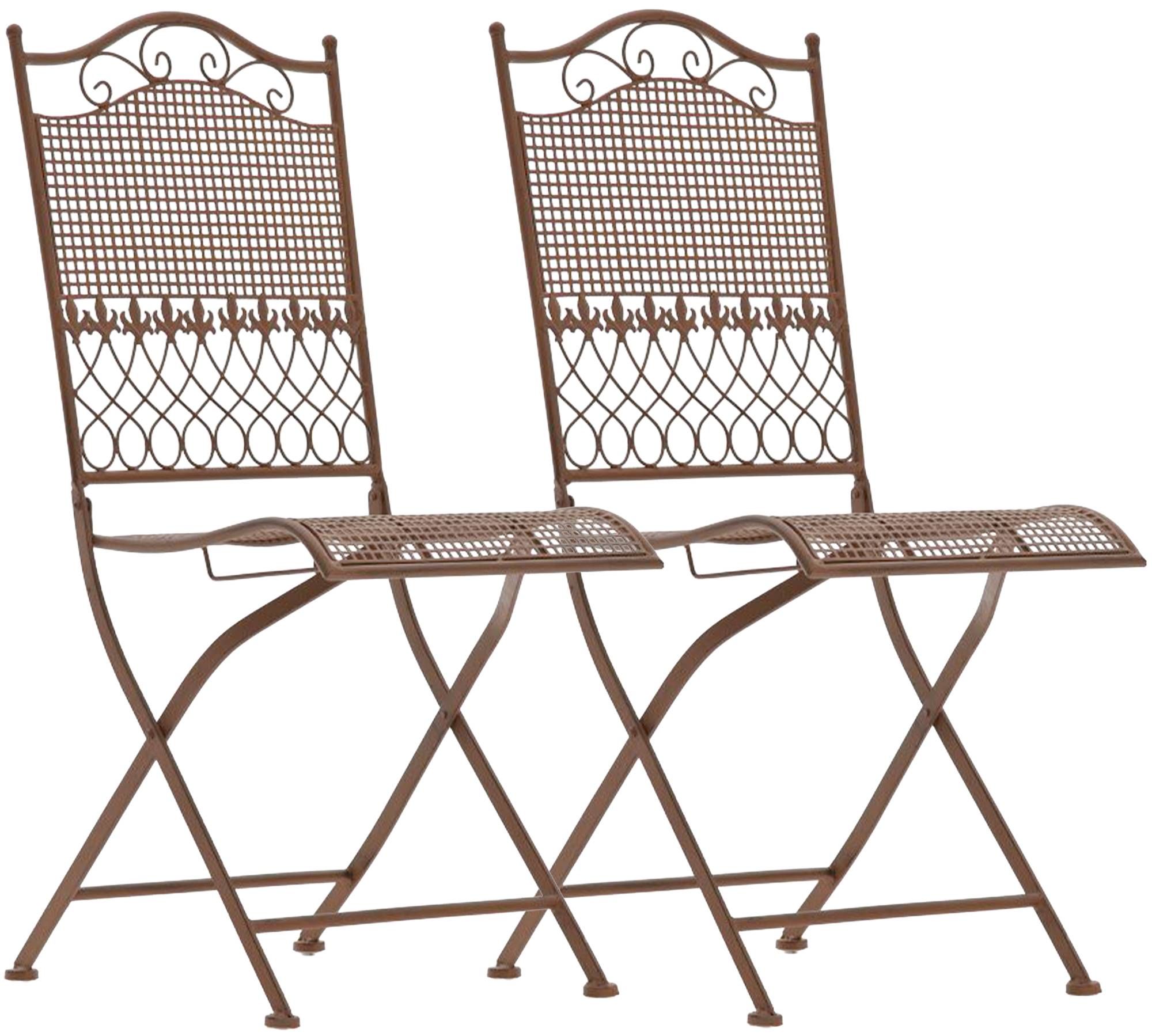 2er Set Gartenstühle Kiran antik braun