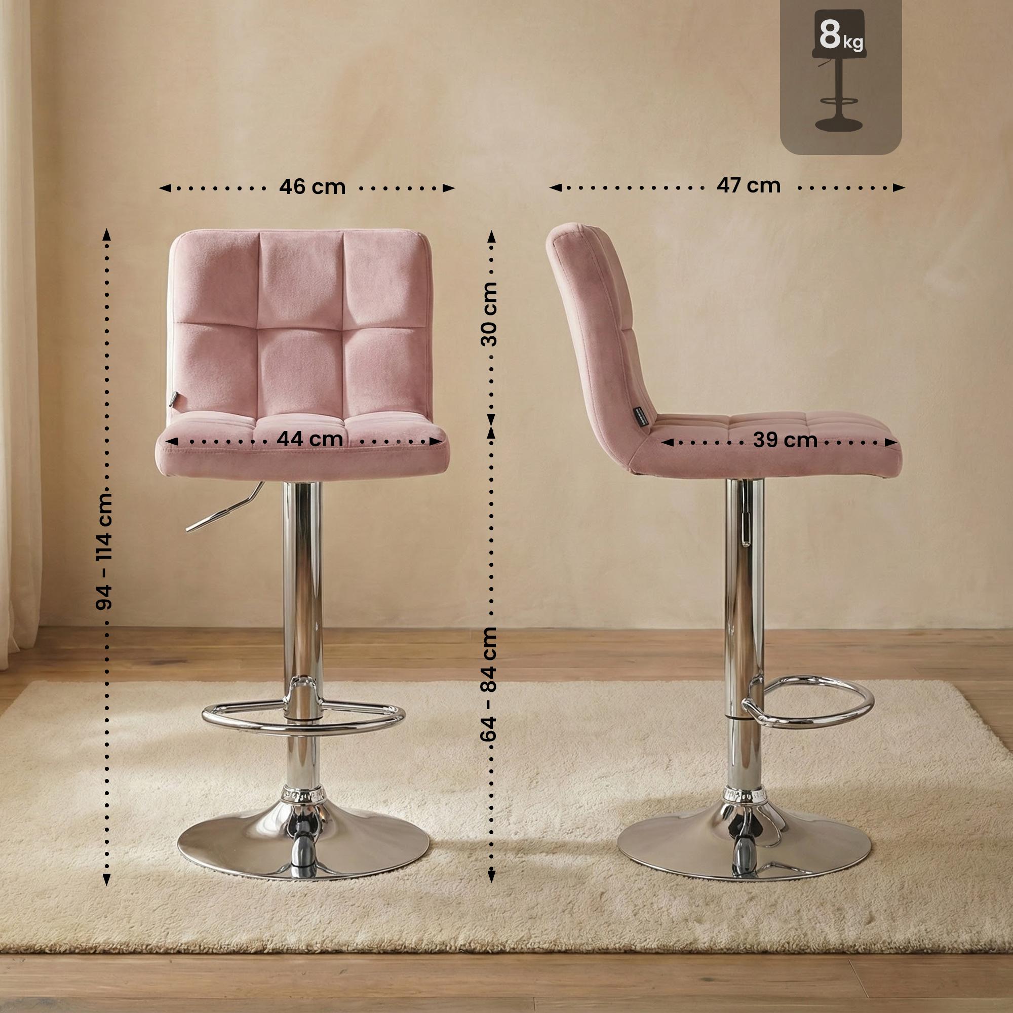 2er Set Barhocker Peru Samt