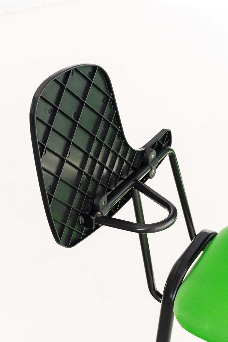 Stuhl Ken mit Klapptisch Kunstleder grün