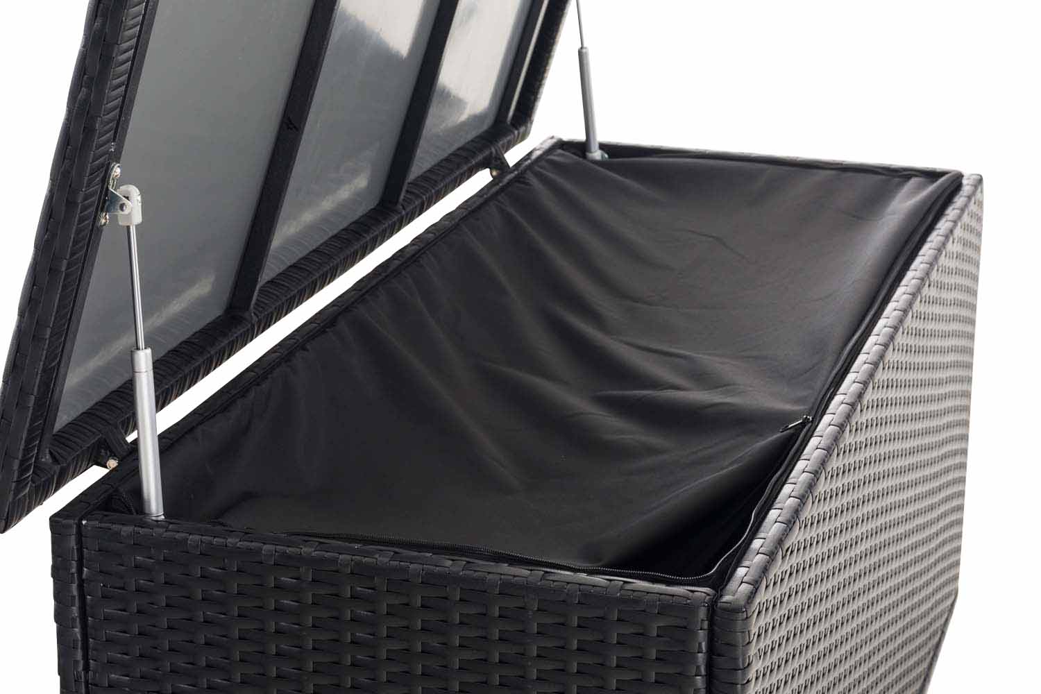 Polyrattan Auflagenbox Comfy schwarz 125 cm