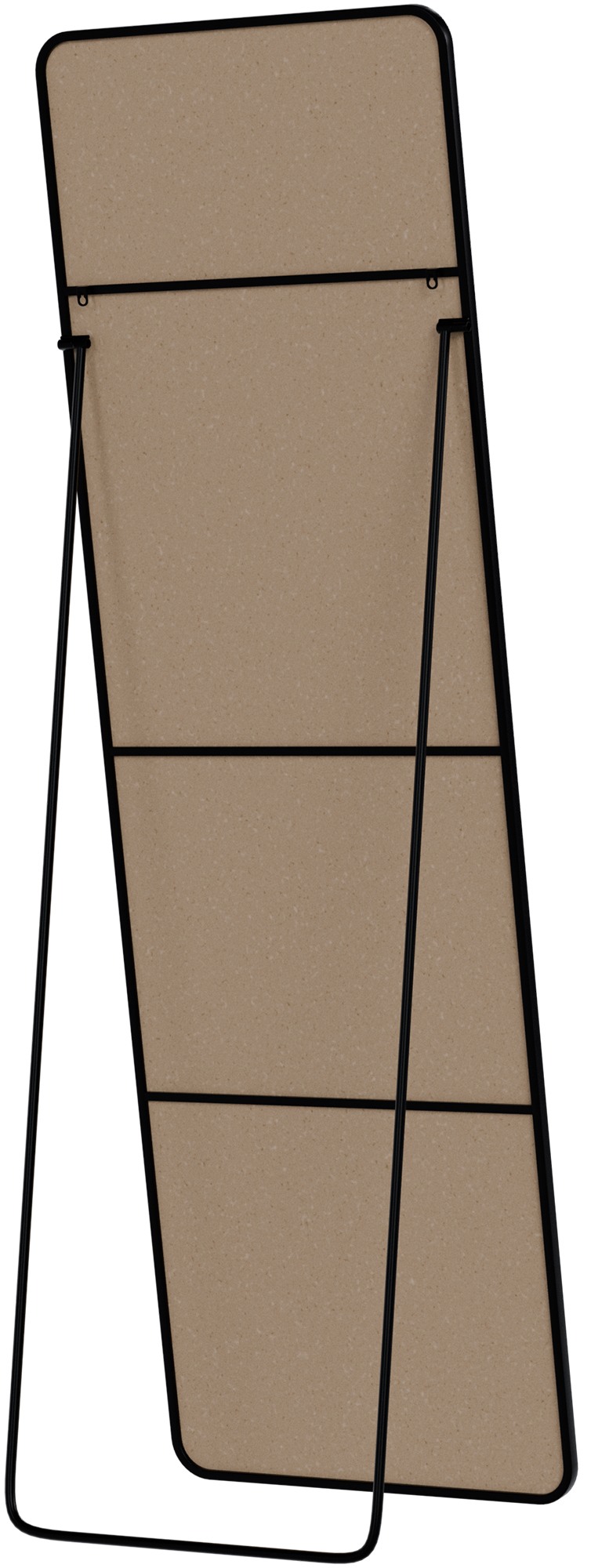 Spiegel Gurnee schwarz-matt 160x50 cm