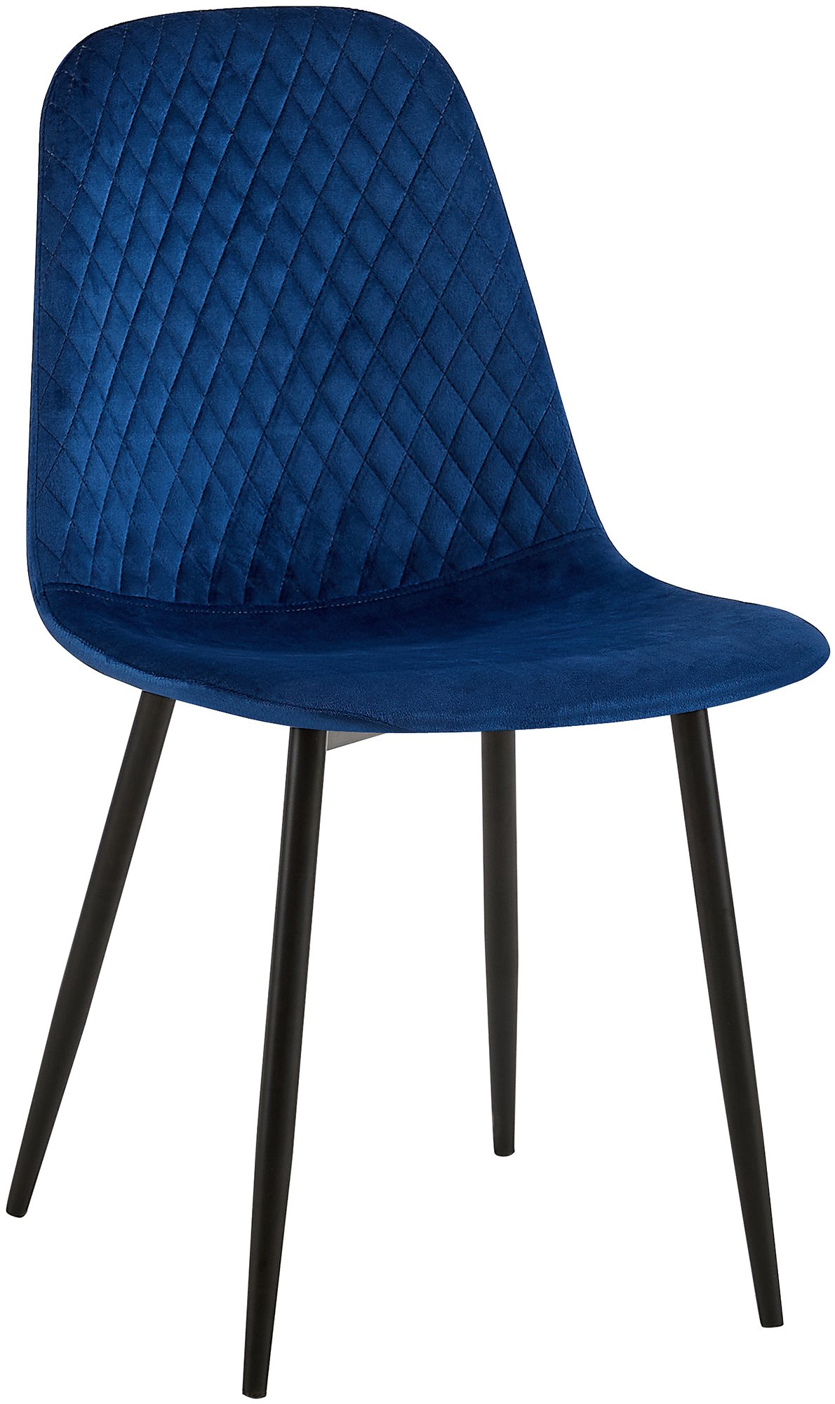 4er Set Stühle Giverny blau Samt