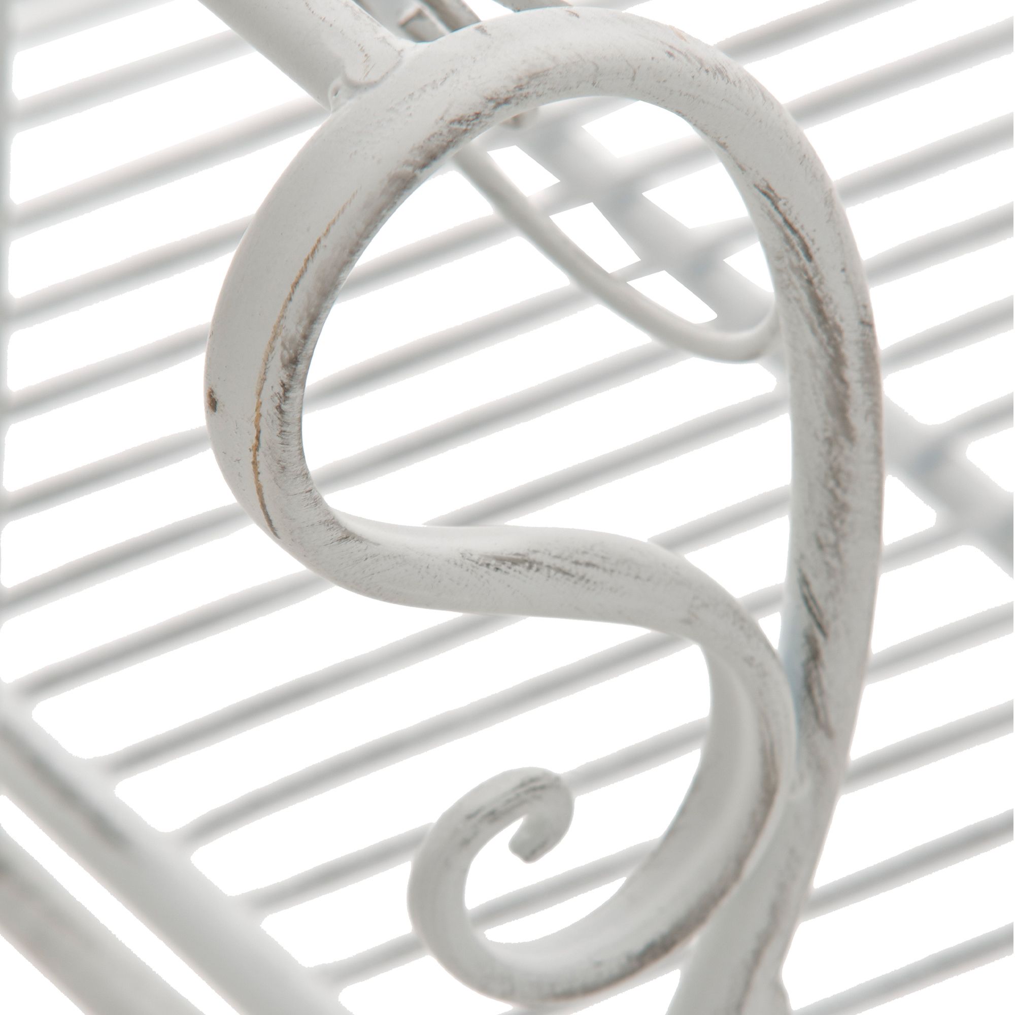 Gartenbank Minna antik weiß