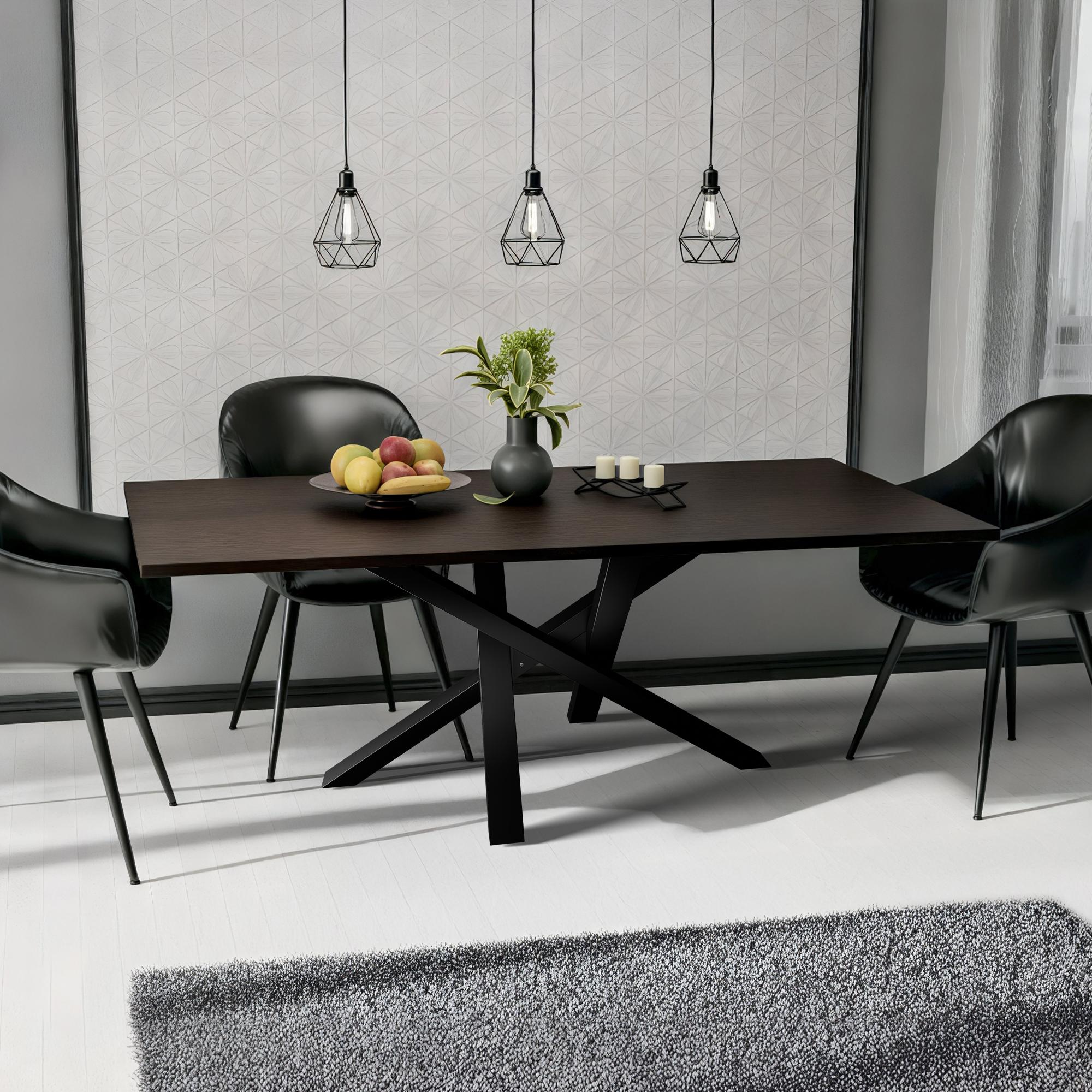 Tischbeine Finney schwarz 120x60x72 cm