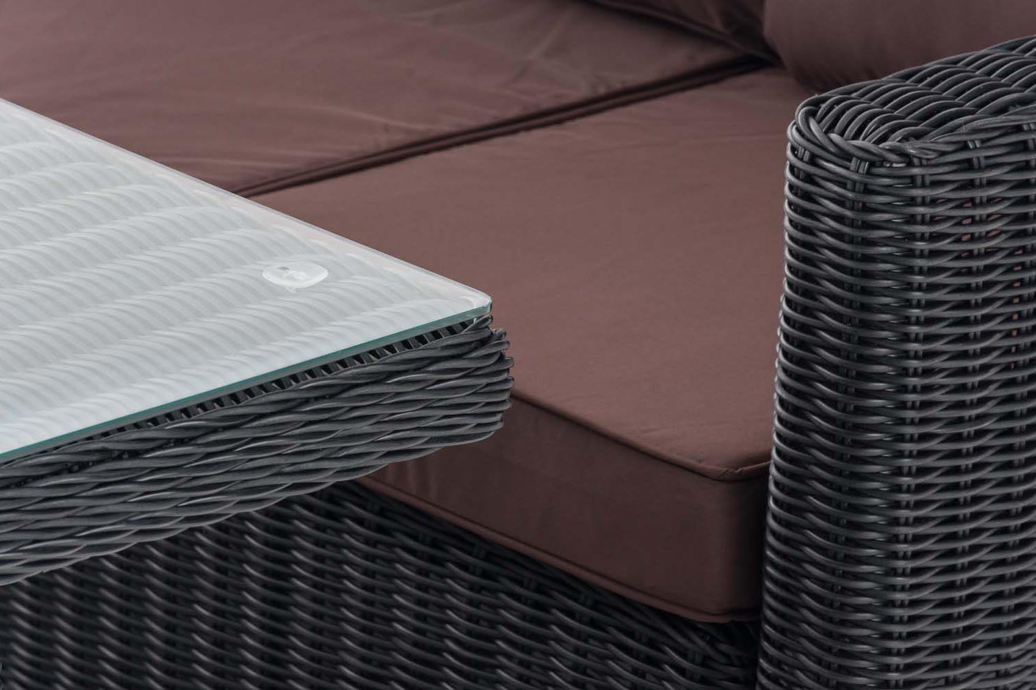 Sitzgruppe Sorano 5mm schwarz terrabraun