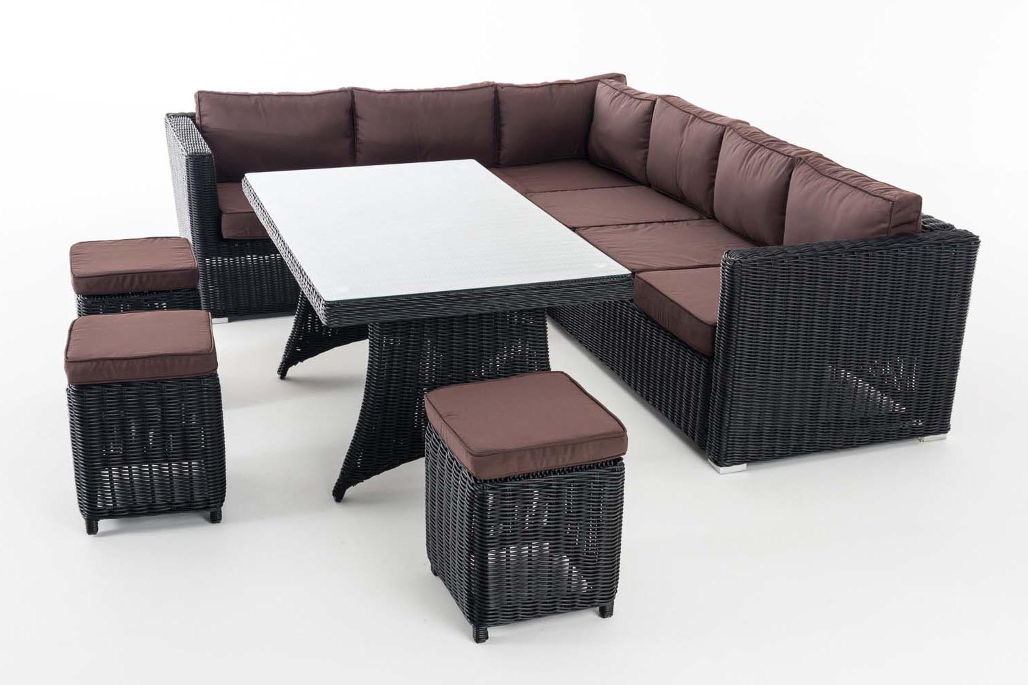 Sitzgruppe Sorano 5mm schwarz terrabraun