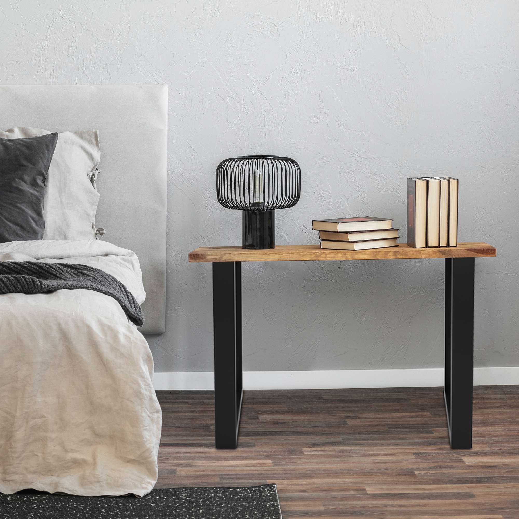 2er Set Tischbeine Velden für Couchtisch schwarz 40 cm