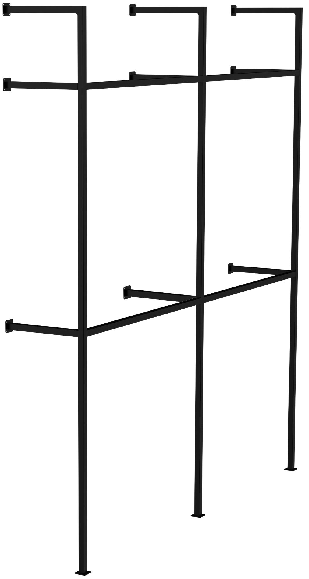 Wandgarderobe Arundel schwarz 196x35x220 cm