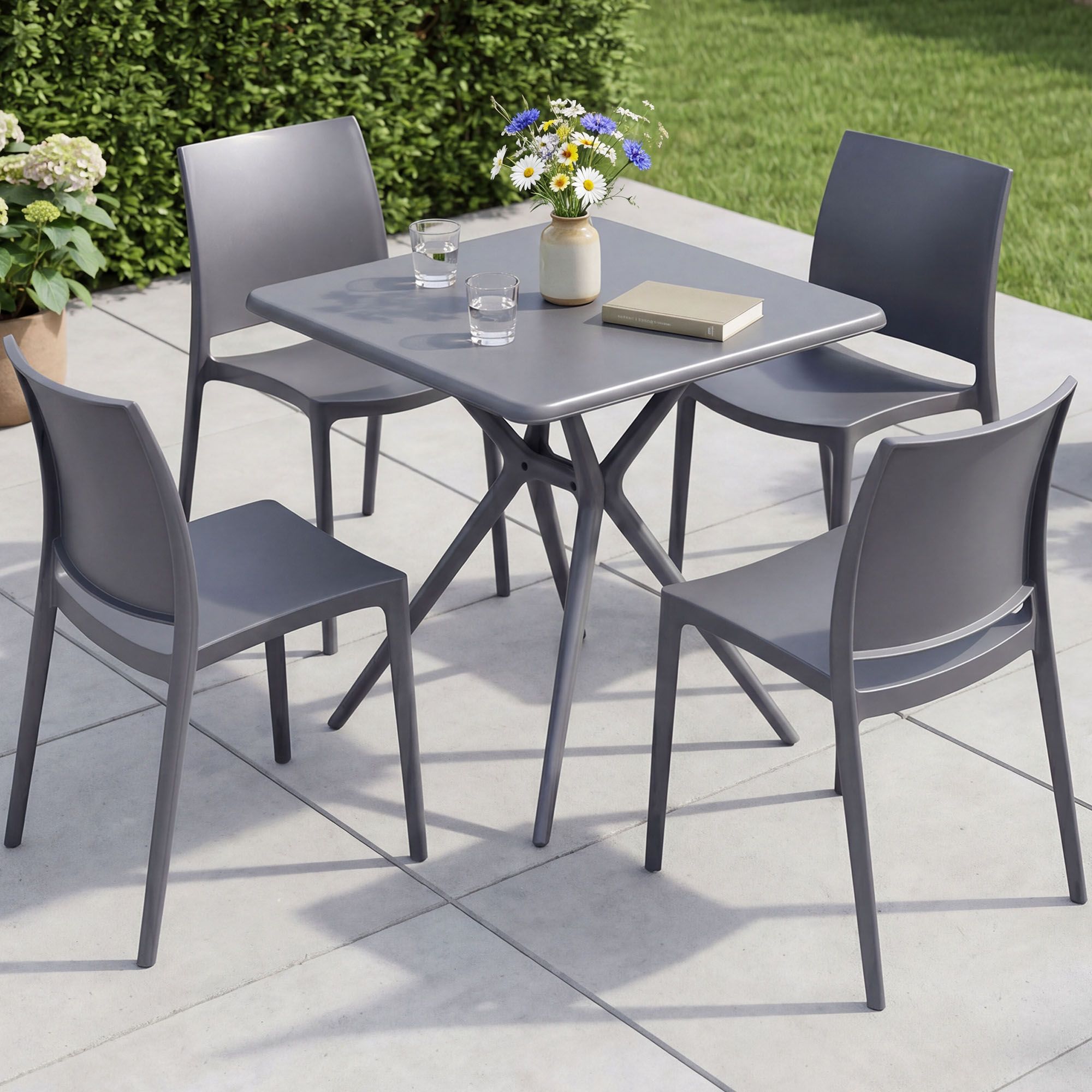 Gartenmöbel-Set Amino mit 4 Stühlen
