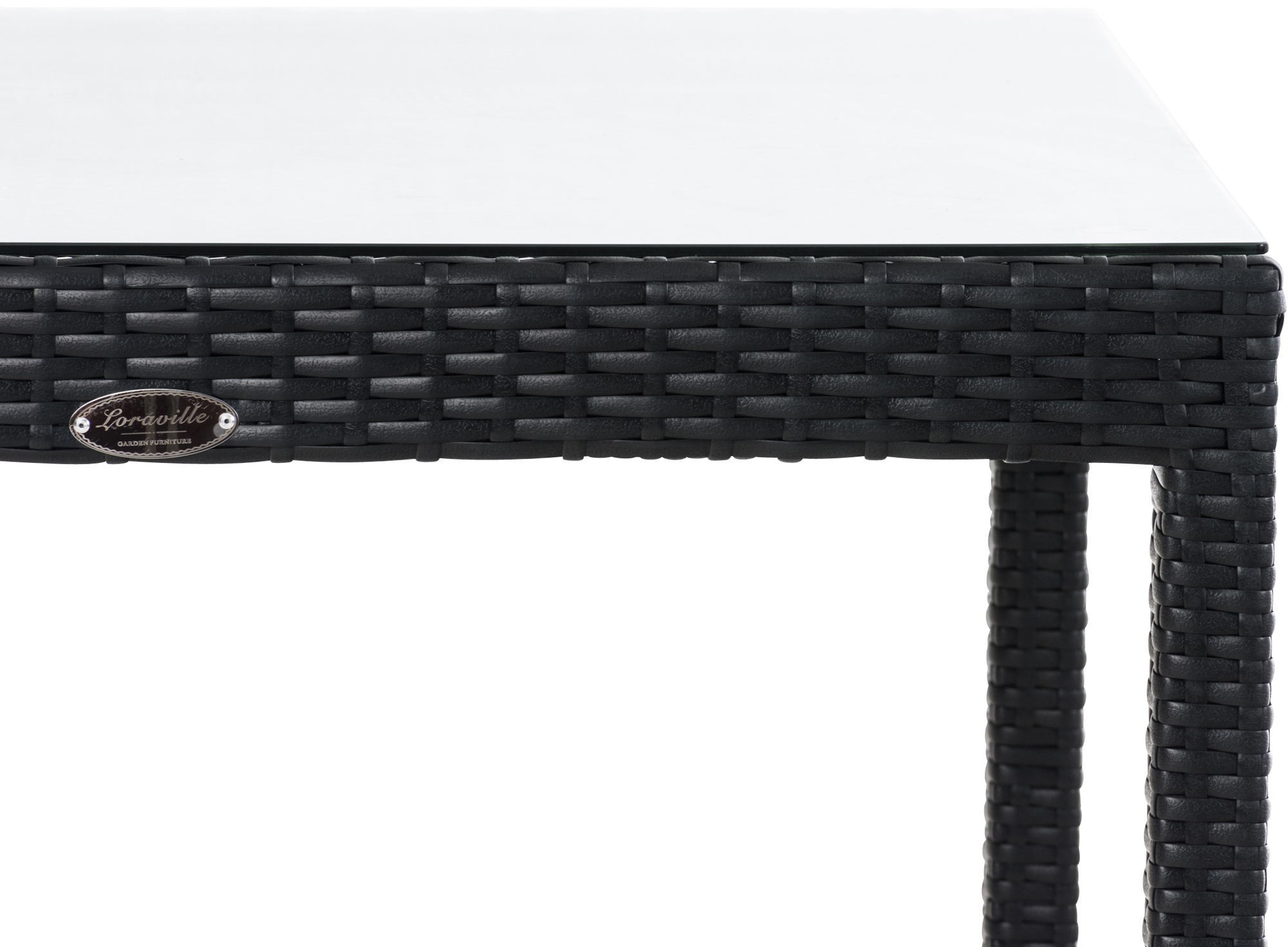 Polyrattan Tisch Alia schwarz