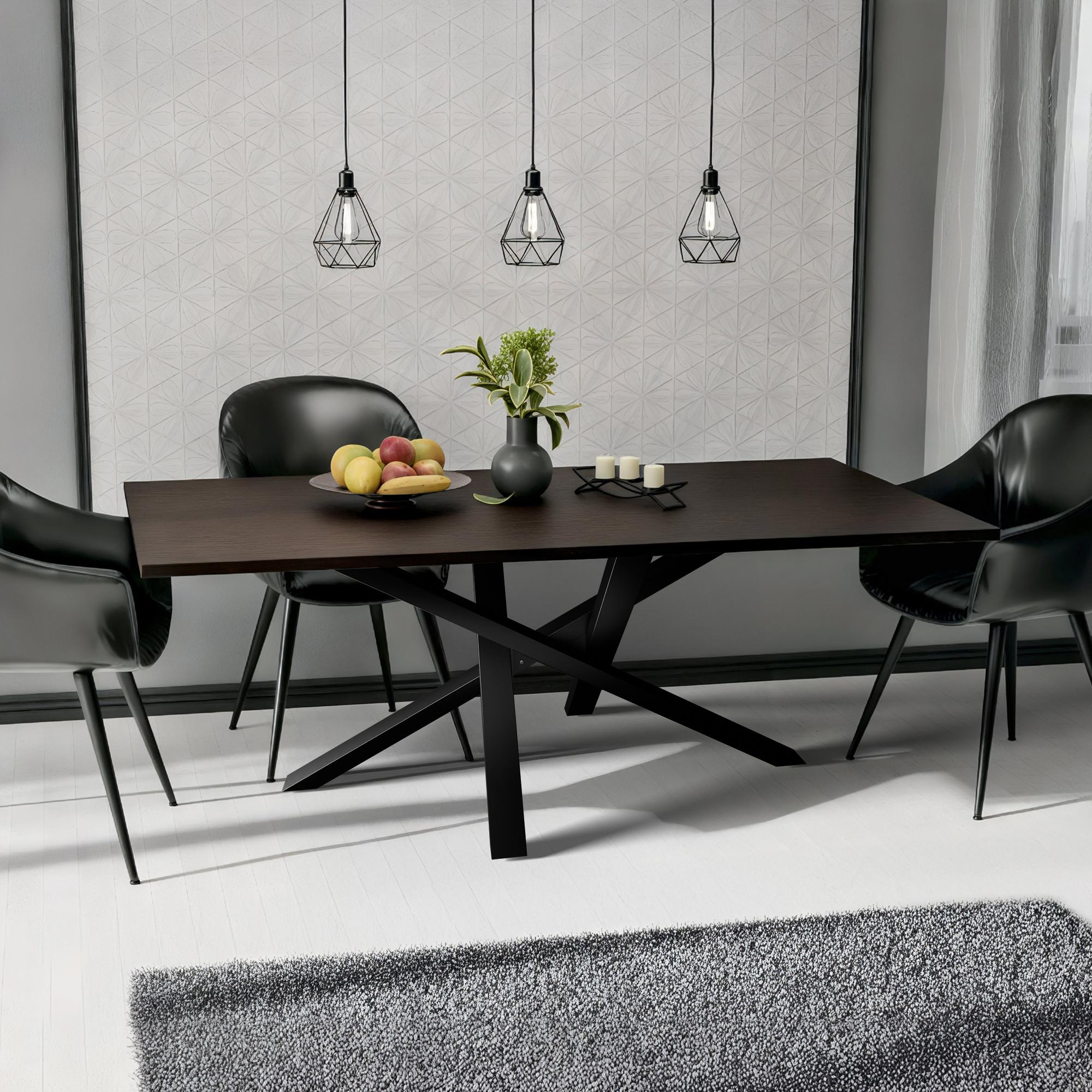 Tischbeine Finney schwarz 140x70x72 cm