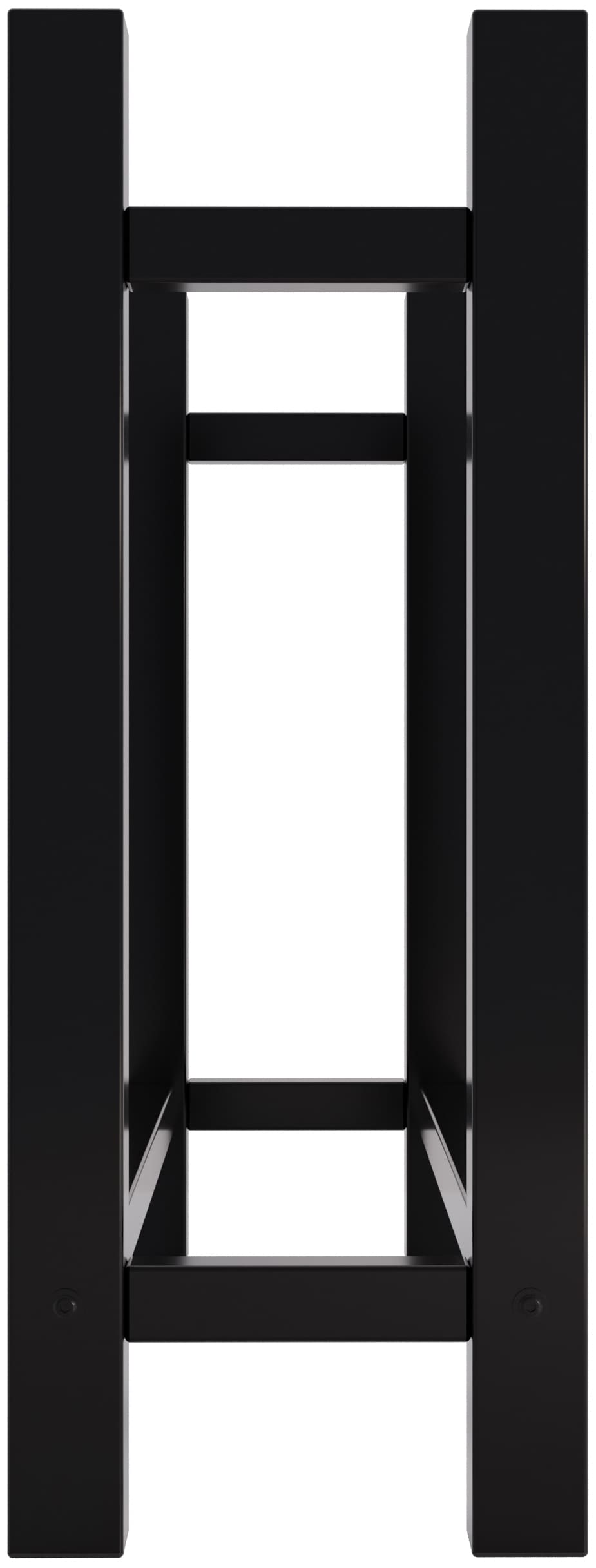 Kaminholzständer Medya schwarz 30x100x80 cm eckig