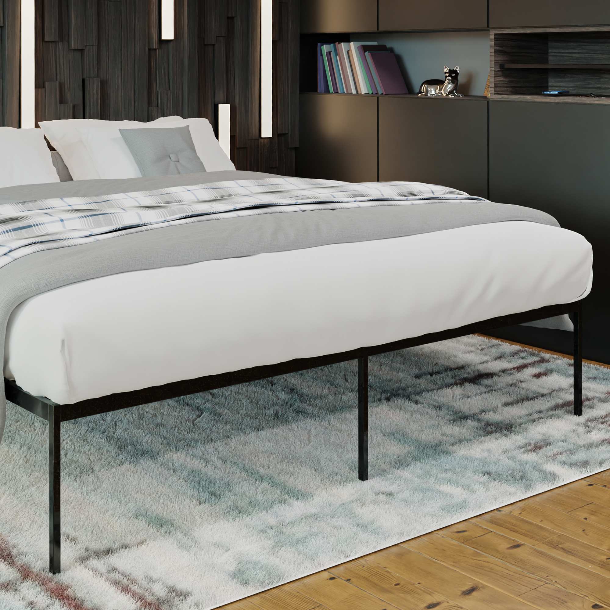 Metallbett Fargo schwarz 200x200x42 cm