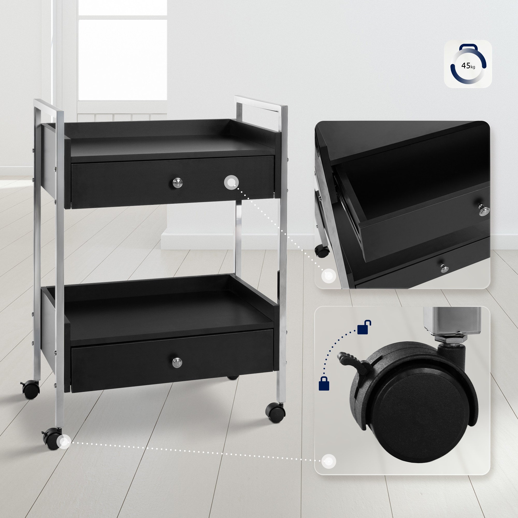 Luxus Gerätewagen schwarz