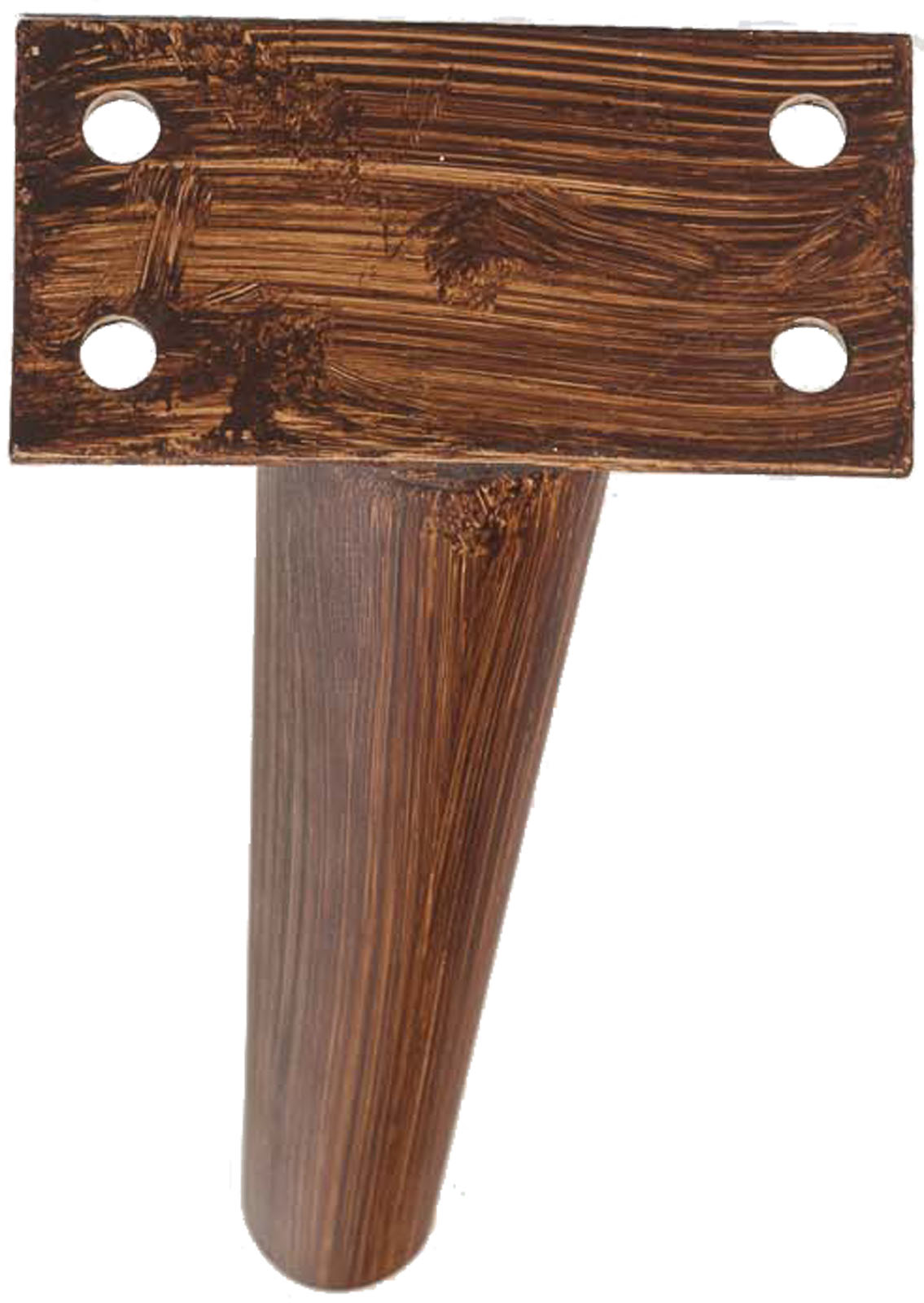 4er Set Möbelfüße dunkelbraun 21 cm