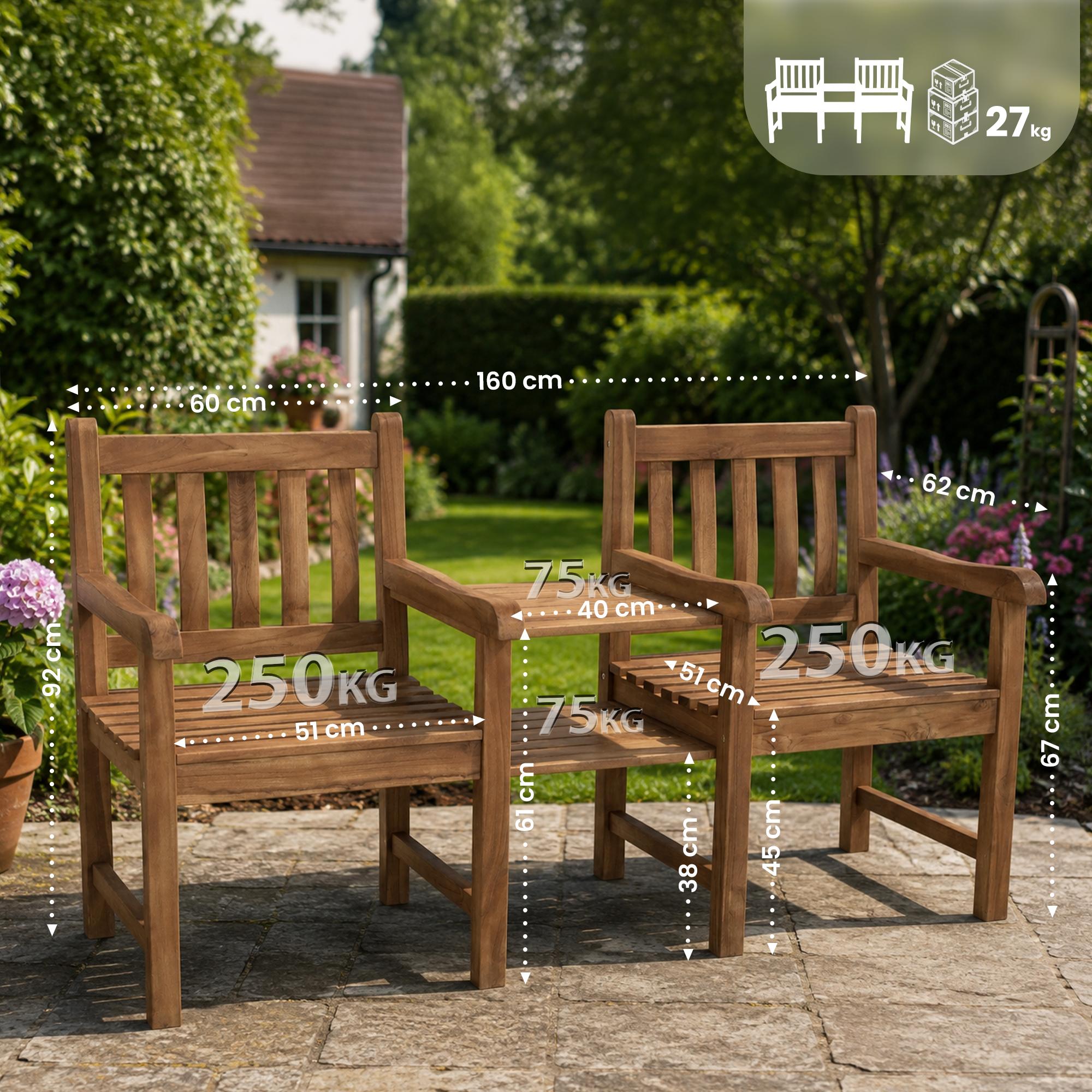 Teakbank Lior mit Tisch teak