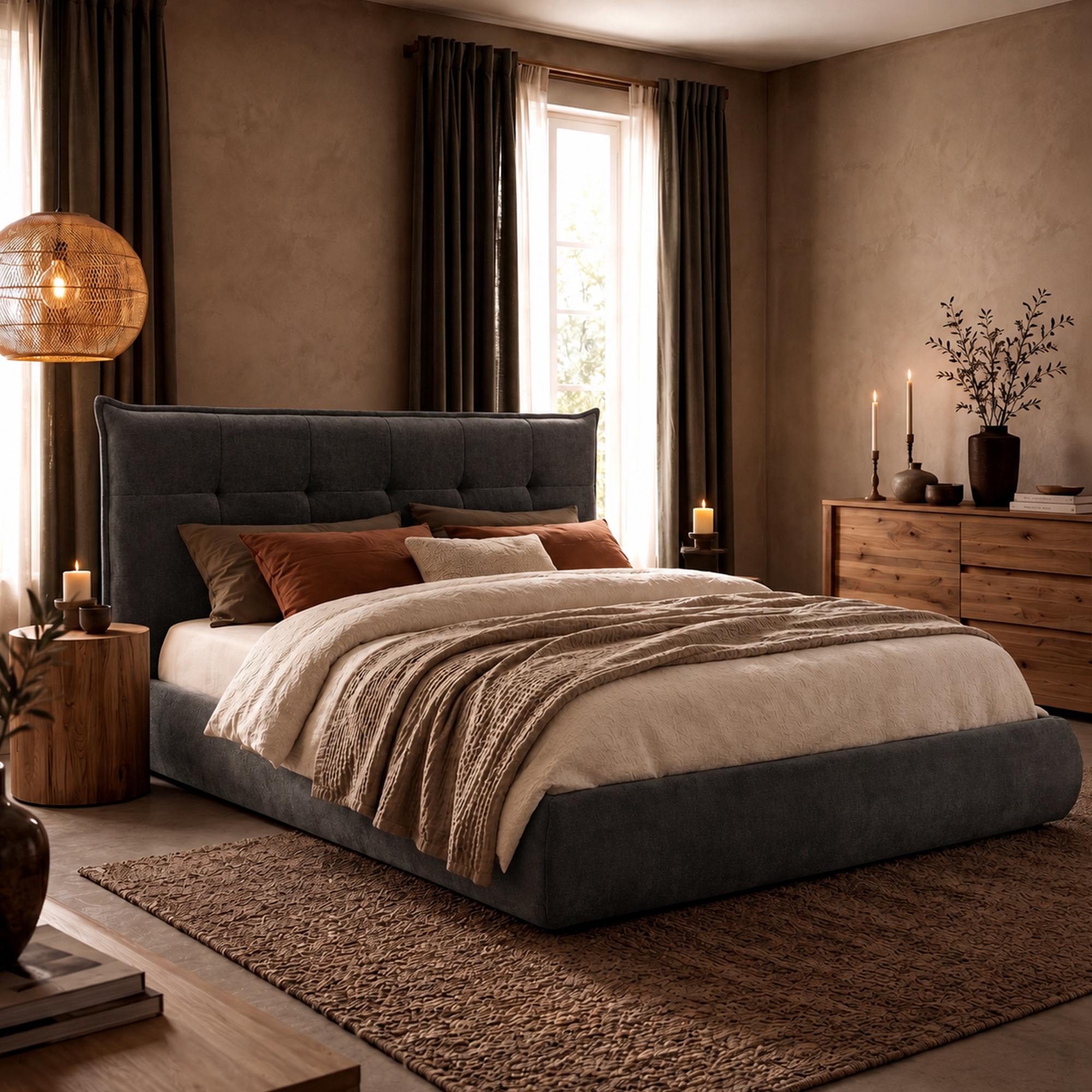 Bett Mirka 180 x 200 cm dunkelgrau