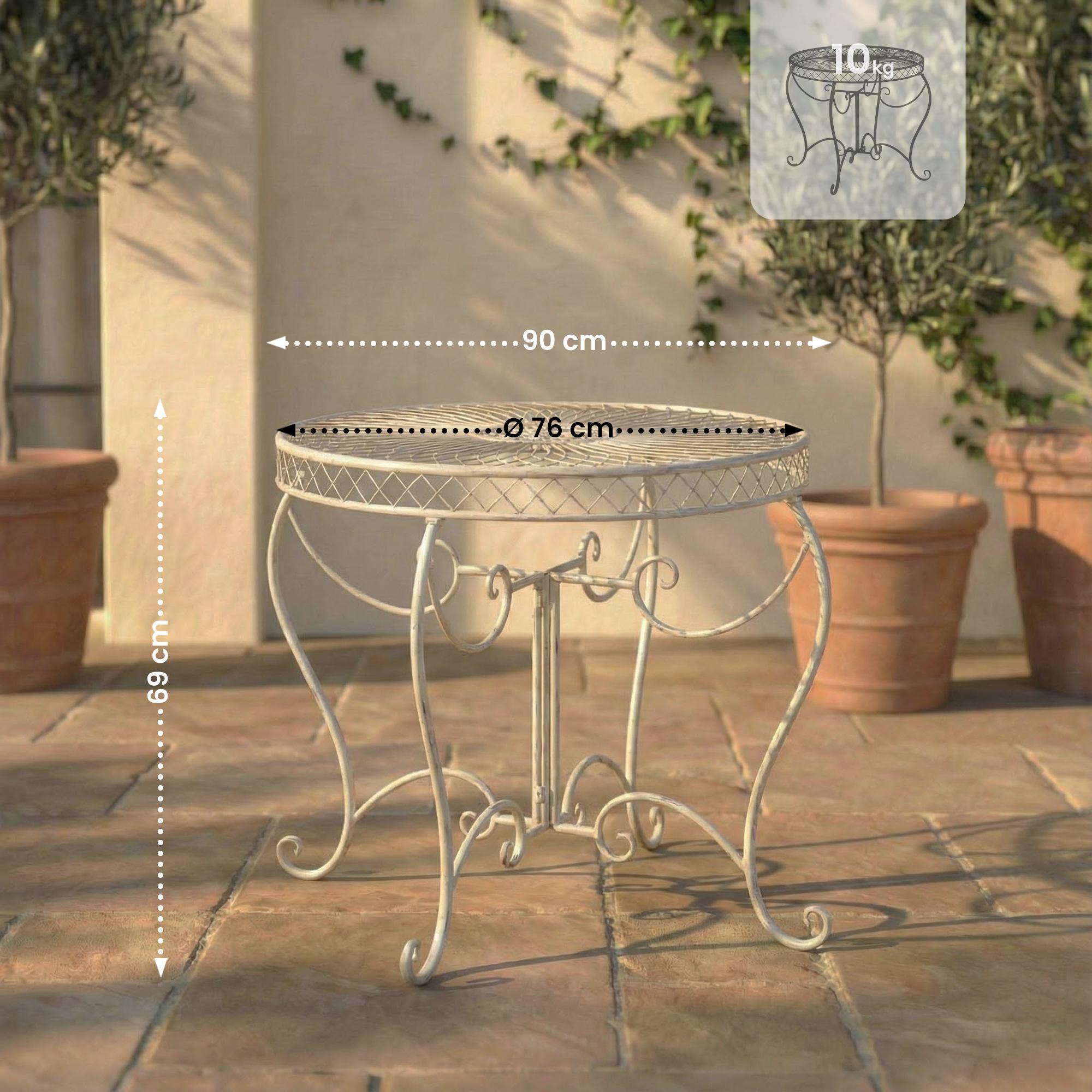 Gartentisch Sheela antik-creme