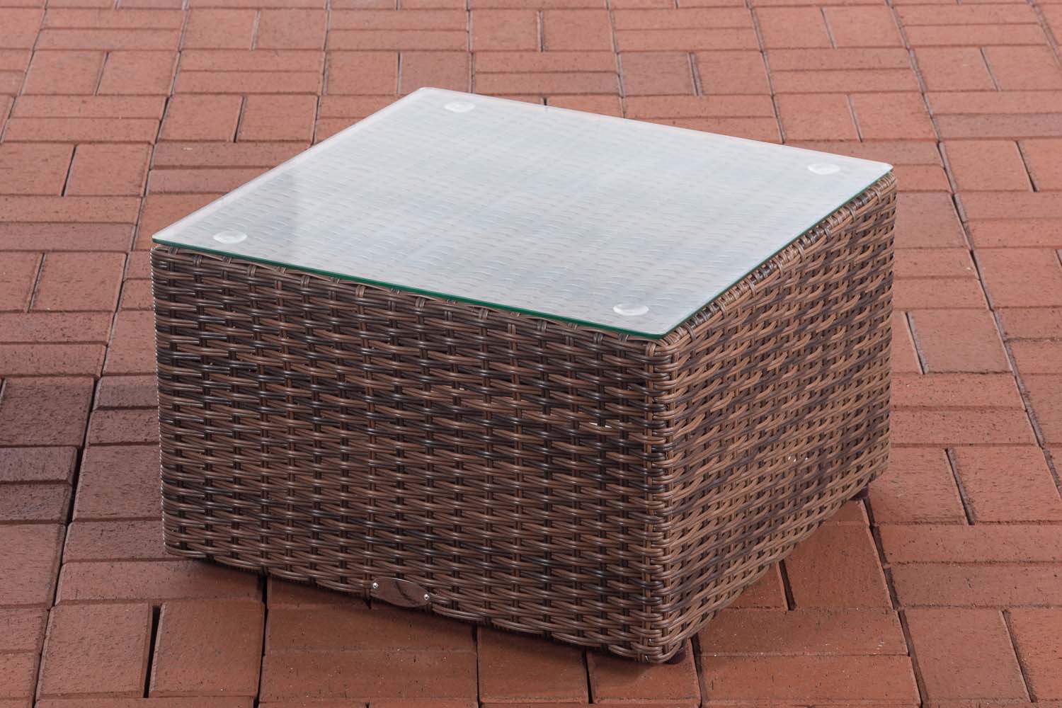 Polyrattan Tisch Genero / Liberi 5mm braun-meliert