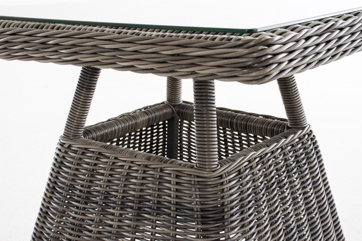 Polyrattan Tisch Santa Lucia 70 x 70 cm grau-meliert