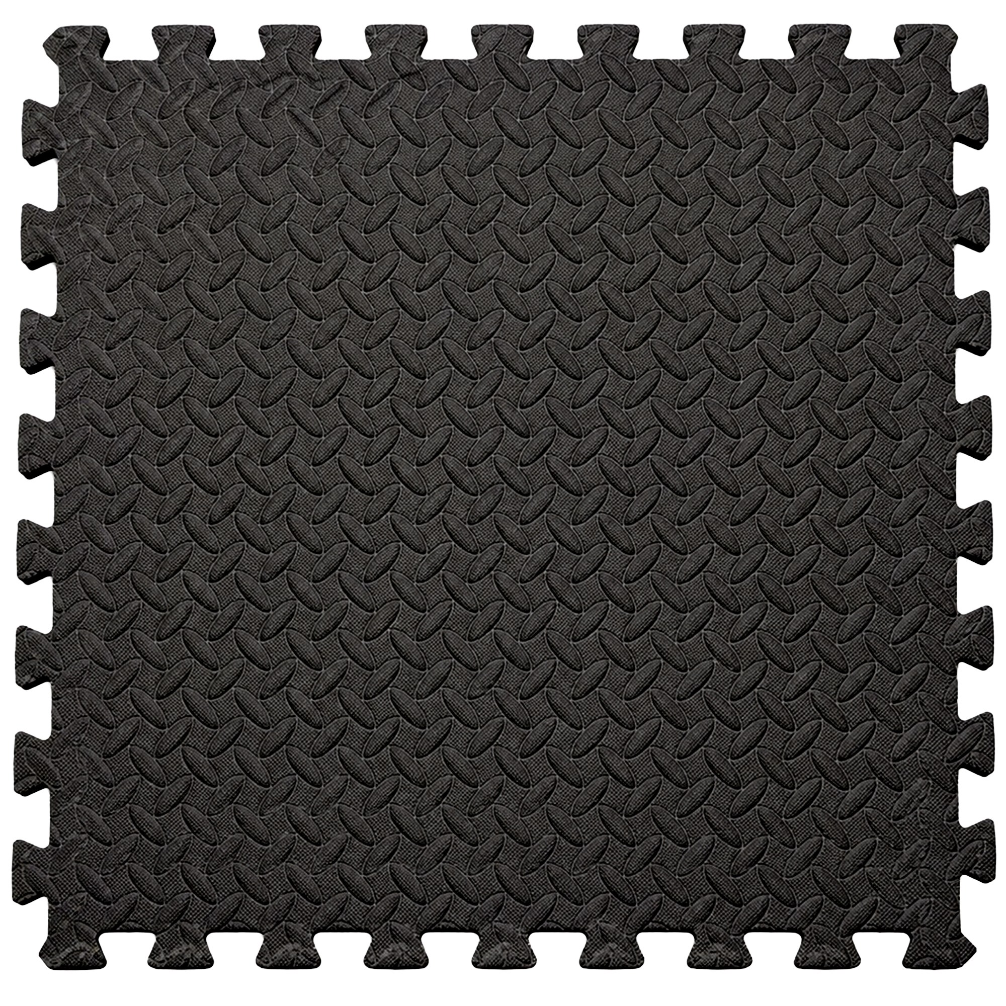 Bodenschutzmatte 61x61 cm 6er-Set schwarz
